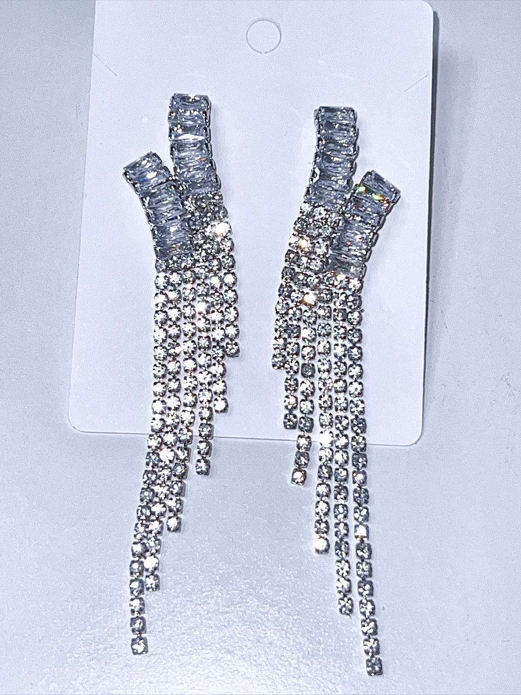 Evening Glamour Rhinestone Drop Earrings
