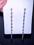 Linear Gemstone Strand drop Earrings