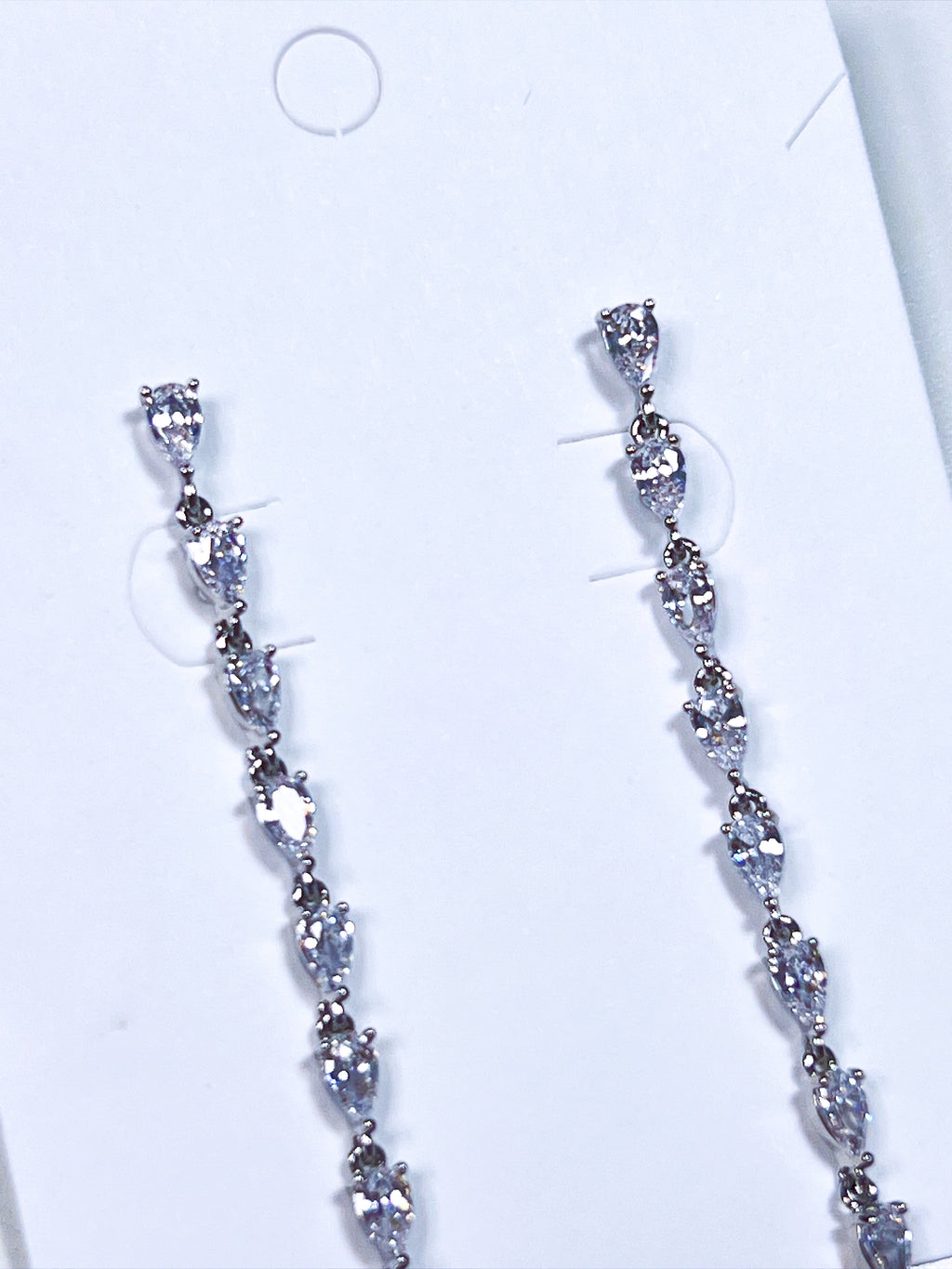 Linear Gemstone Strand drop Earrings