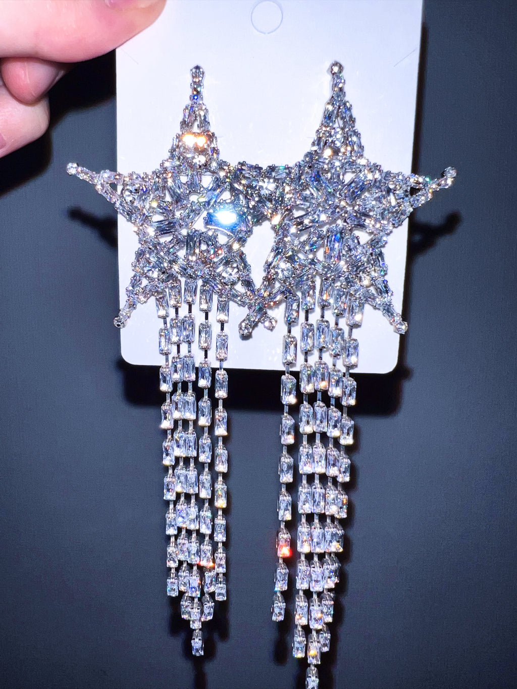 Prism Cosmic Star Radiant Drop Earrings