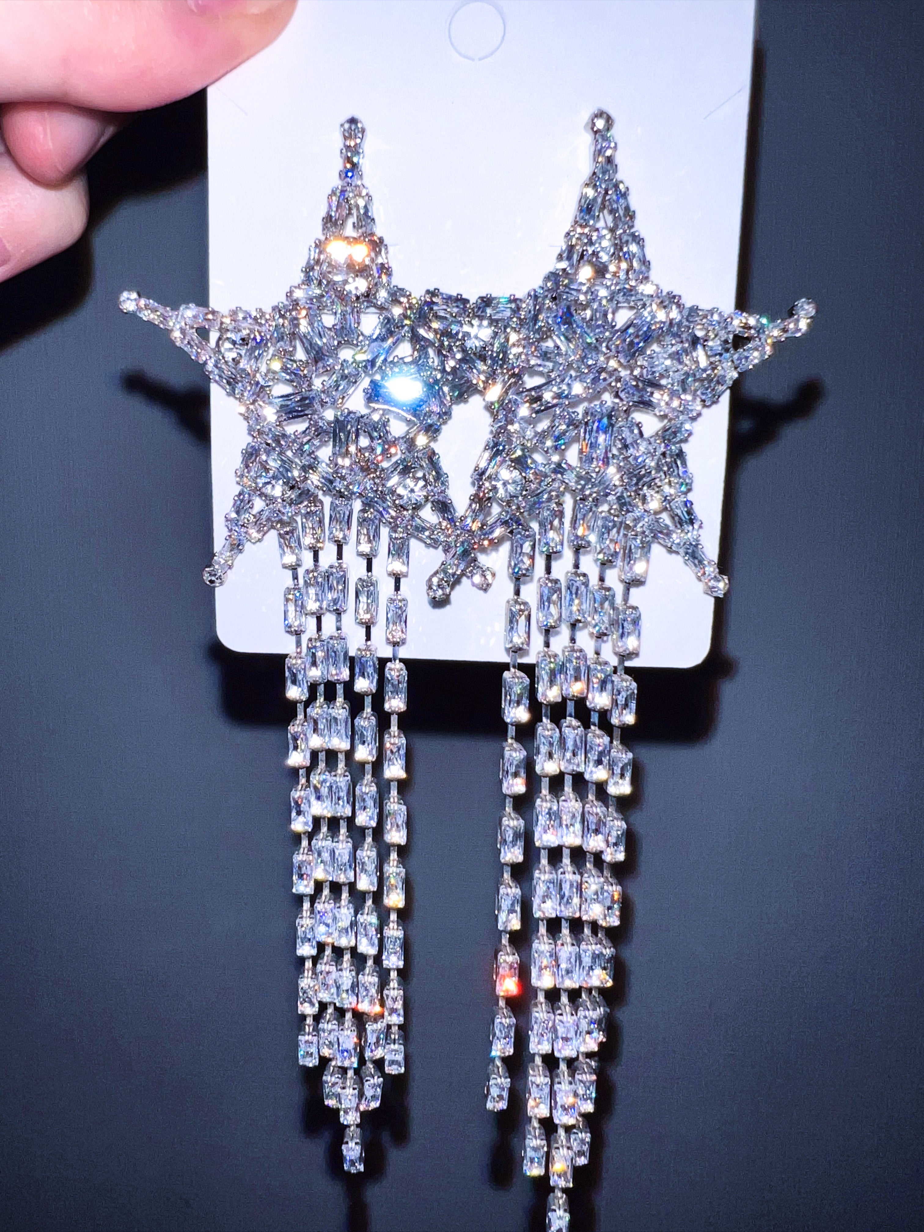 Prism Cosmic Star Radiant Drop Earrings