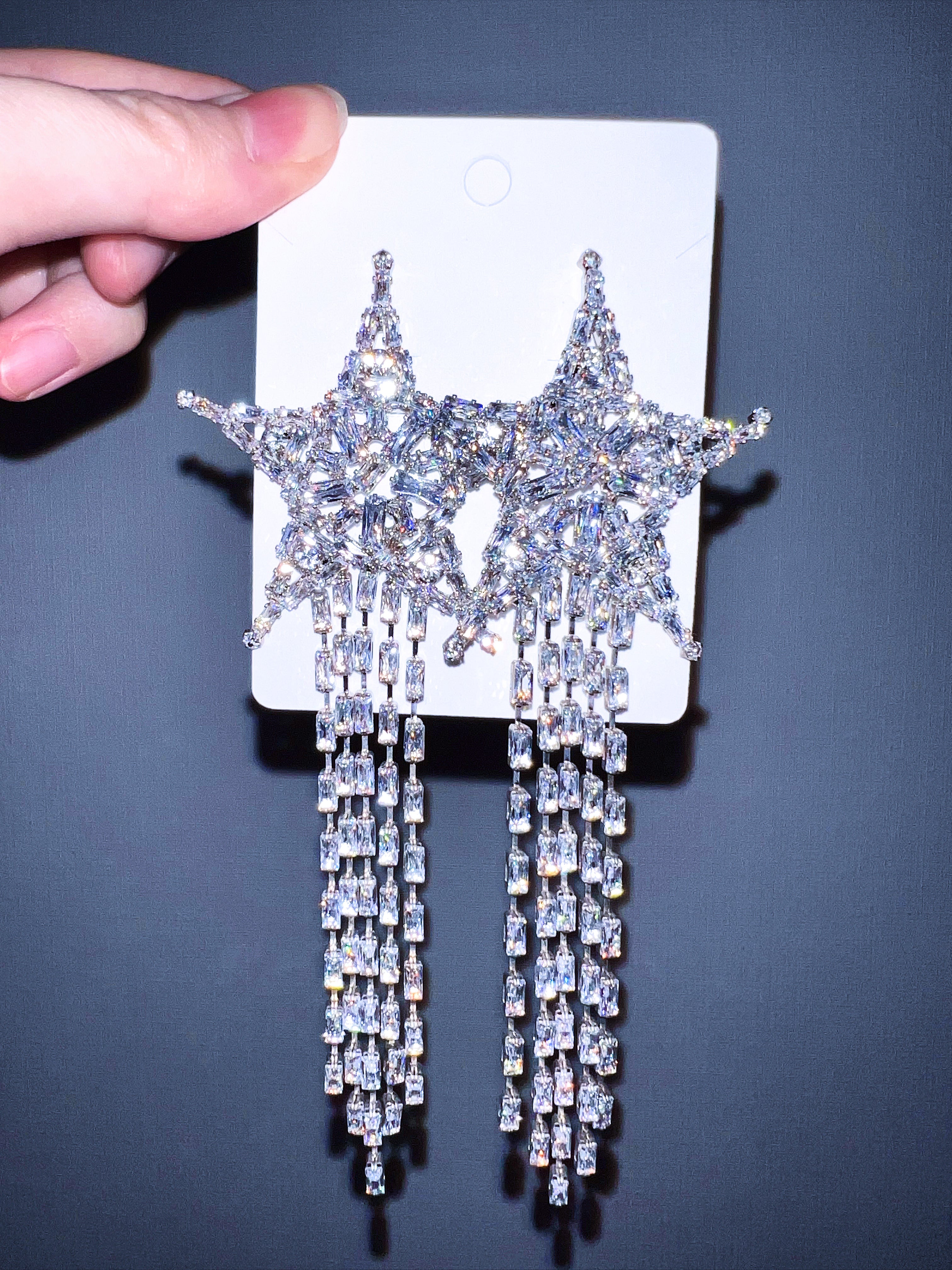 Prism Cosmic Star Radiant Drop Earrings