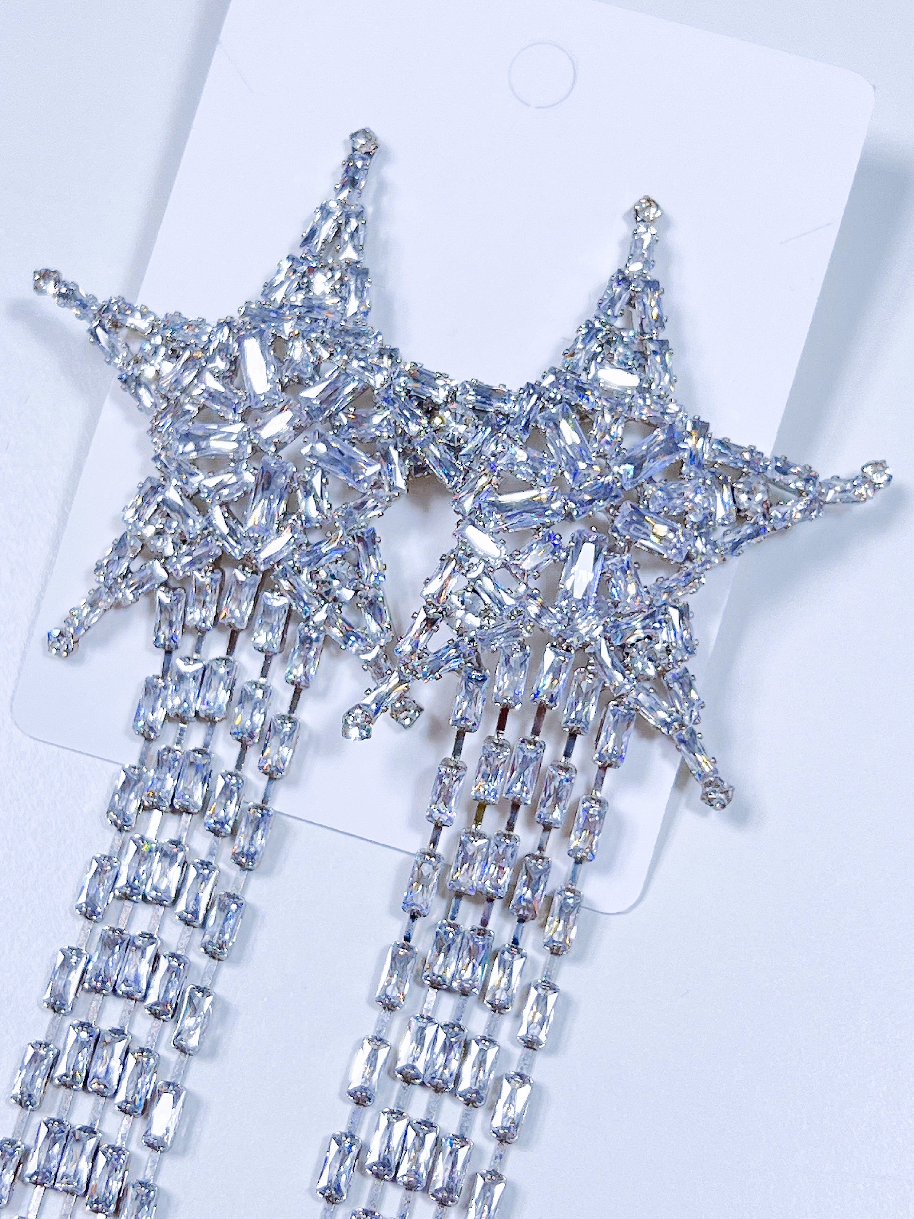 Prism Cosmic Star Radiant Drop Earrings