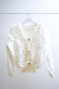 Petal Knit Cardigan with Petal Strand Cardigan (Cream)