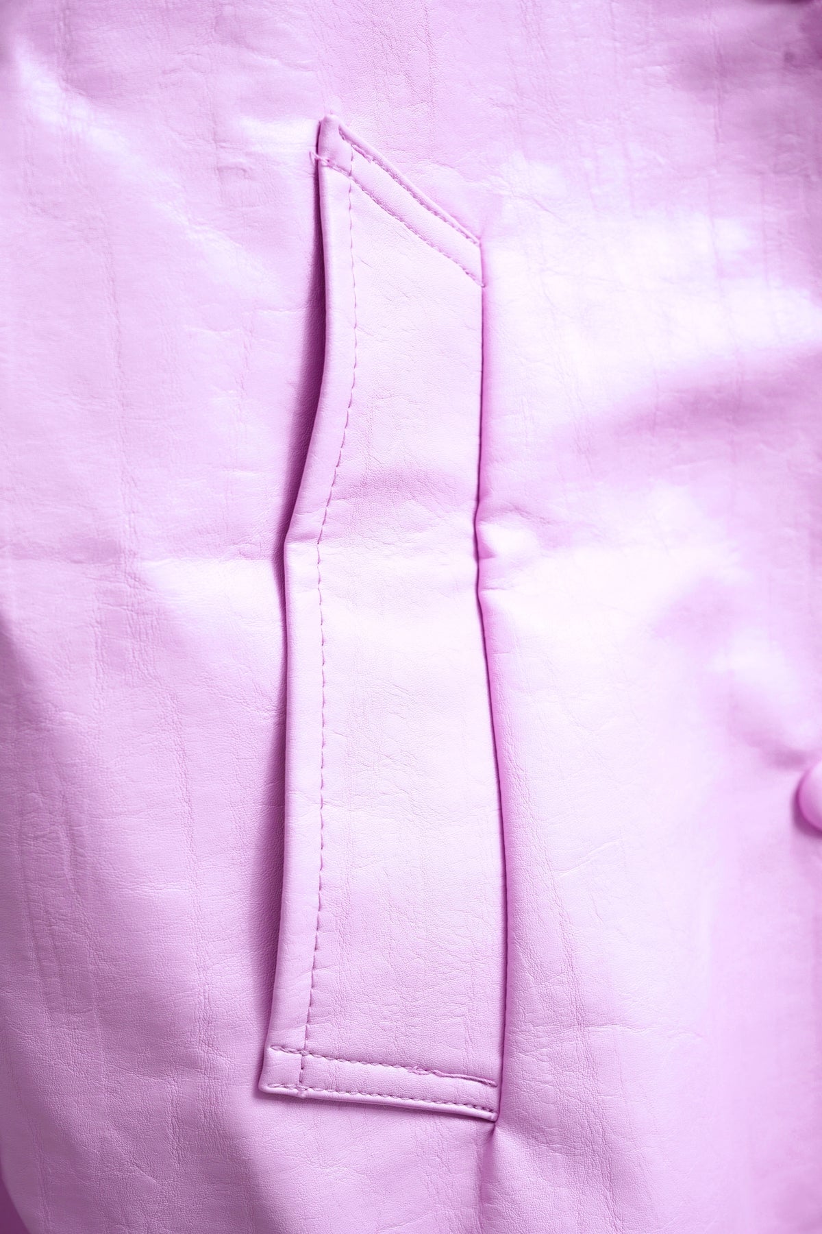 Bubblegum Pink Stand Collar Faux Leather Jacket (Pink/Brown/Black)