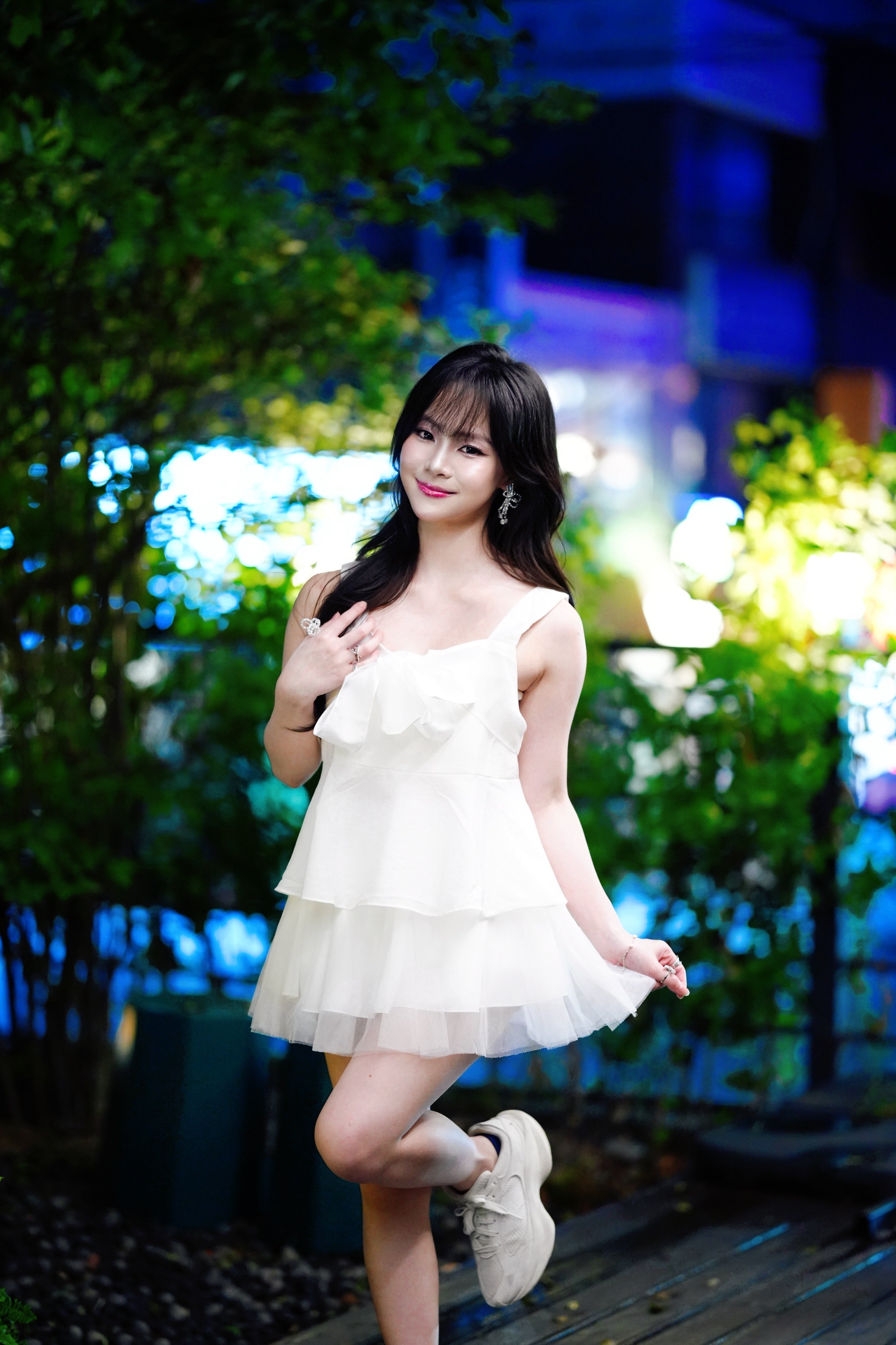 Balletcore Tulle Mini Skirt (White)