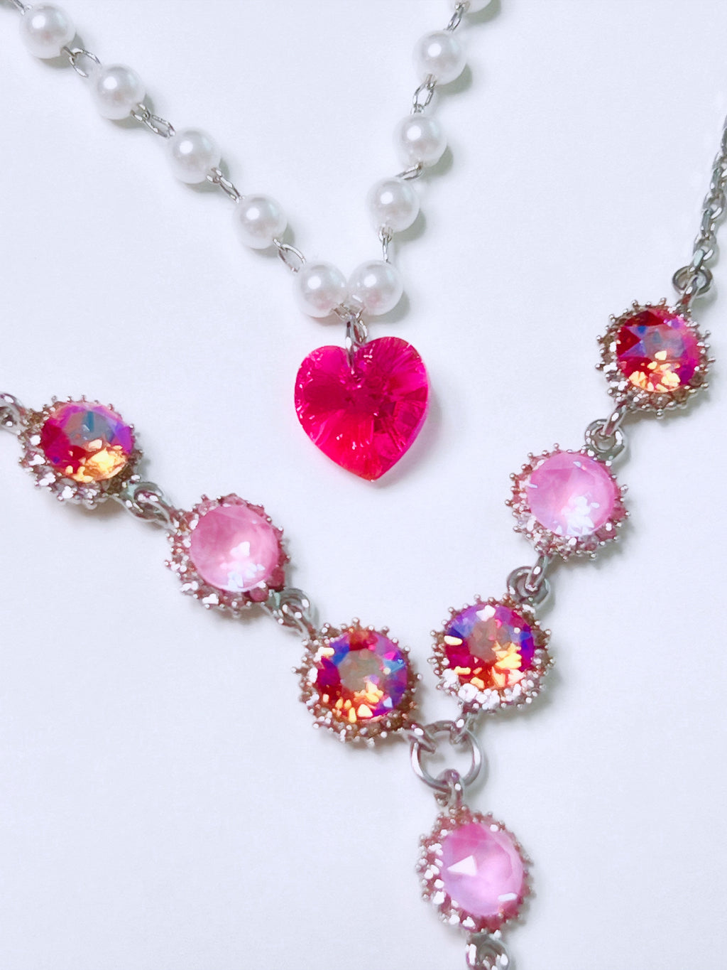 HEART to u Heart necklace (Pink)