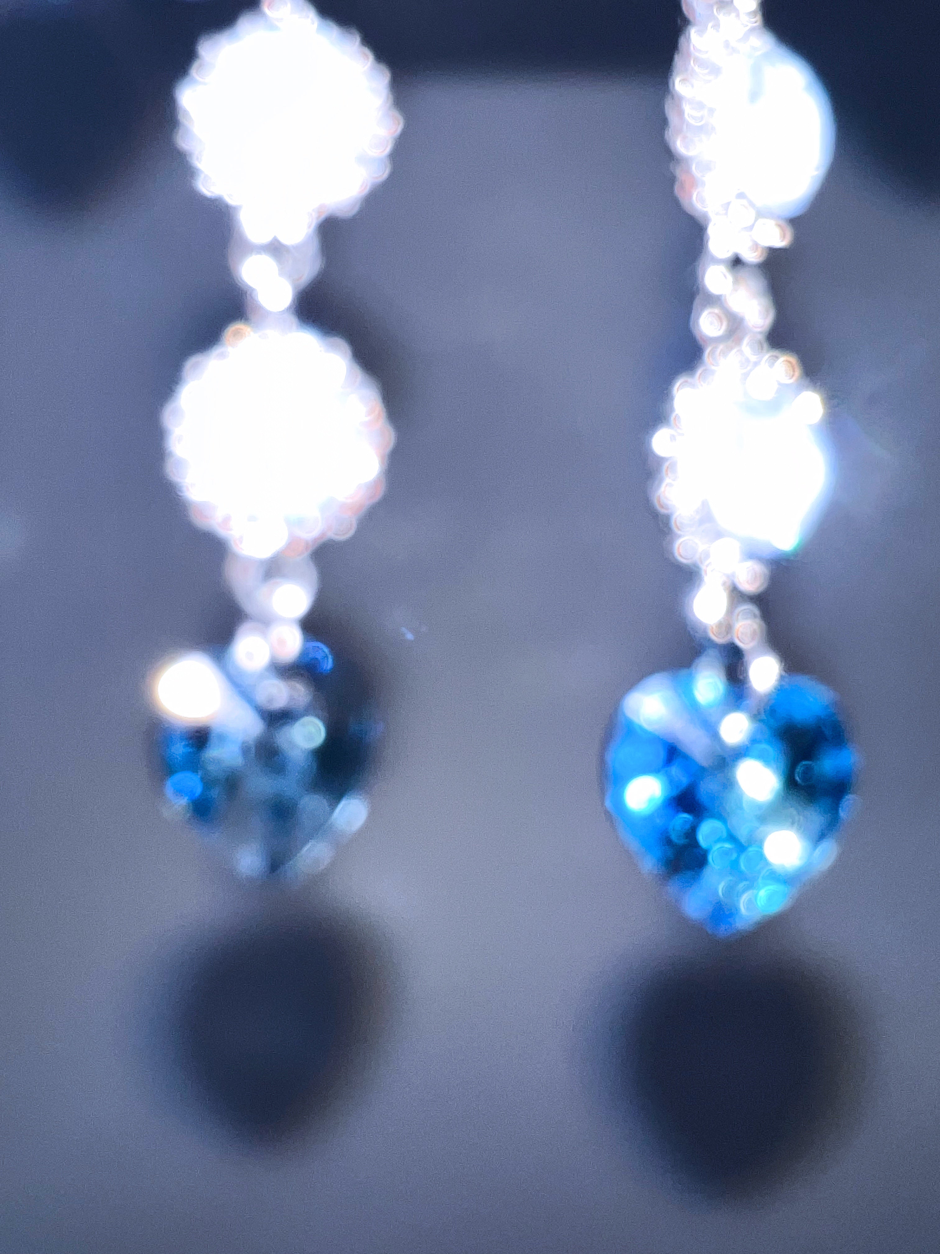 (BLUE SET) HEART to u Heart Earrings & Necklace