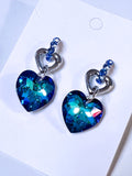 Sapphire Heart Earrings