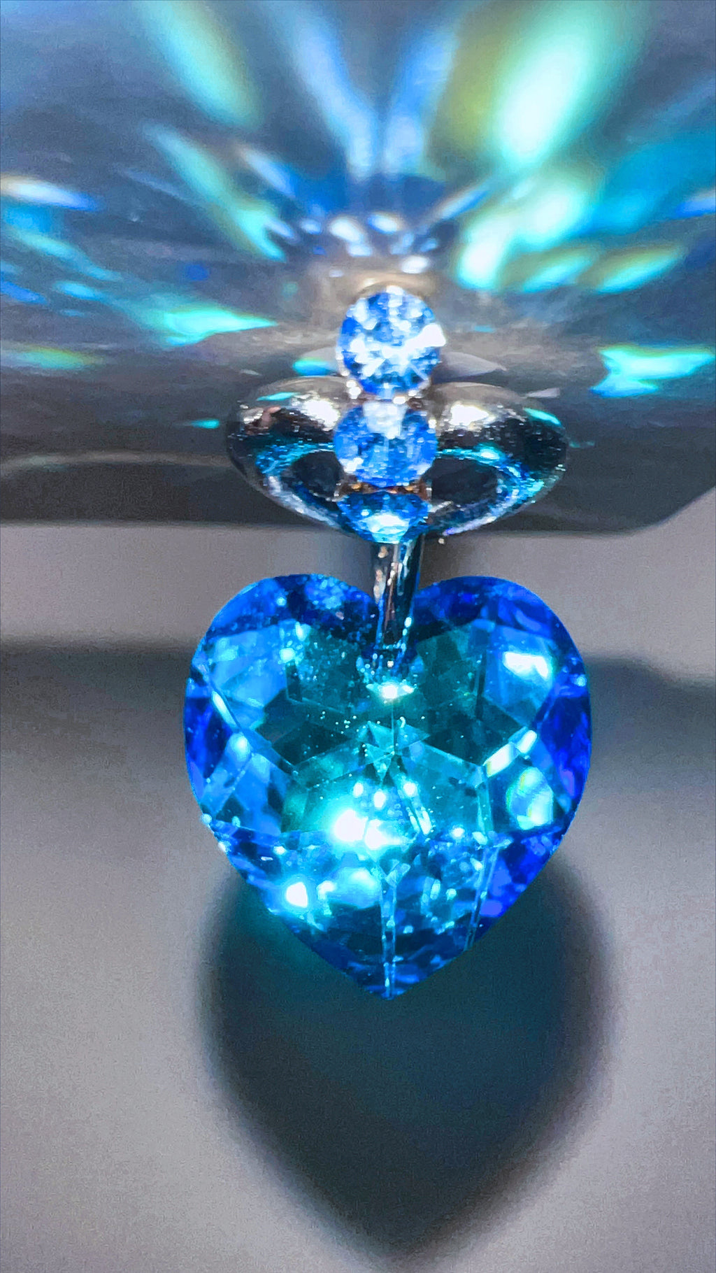 Sapphire Heart Earrings
