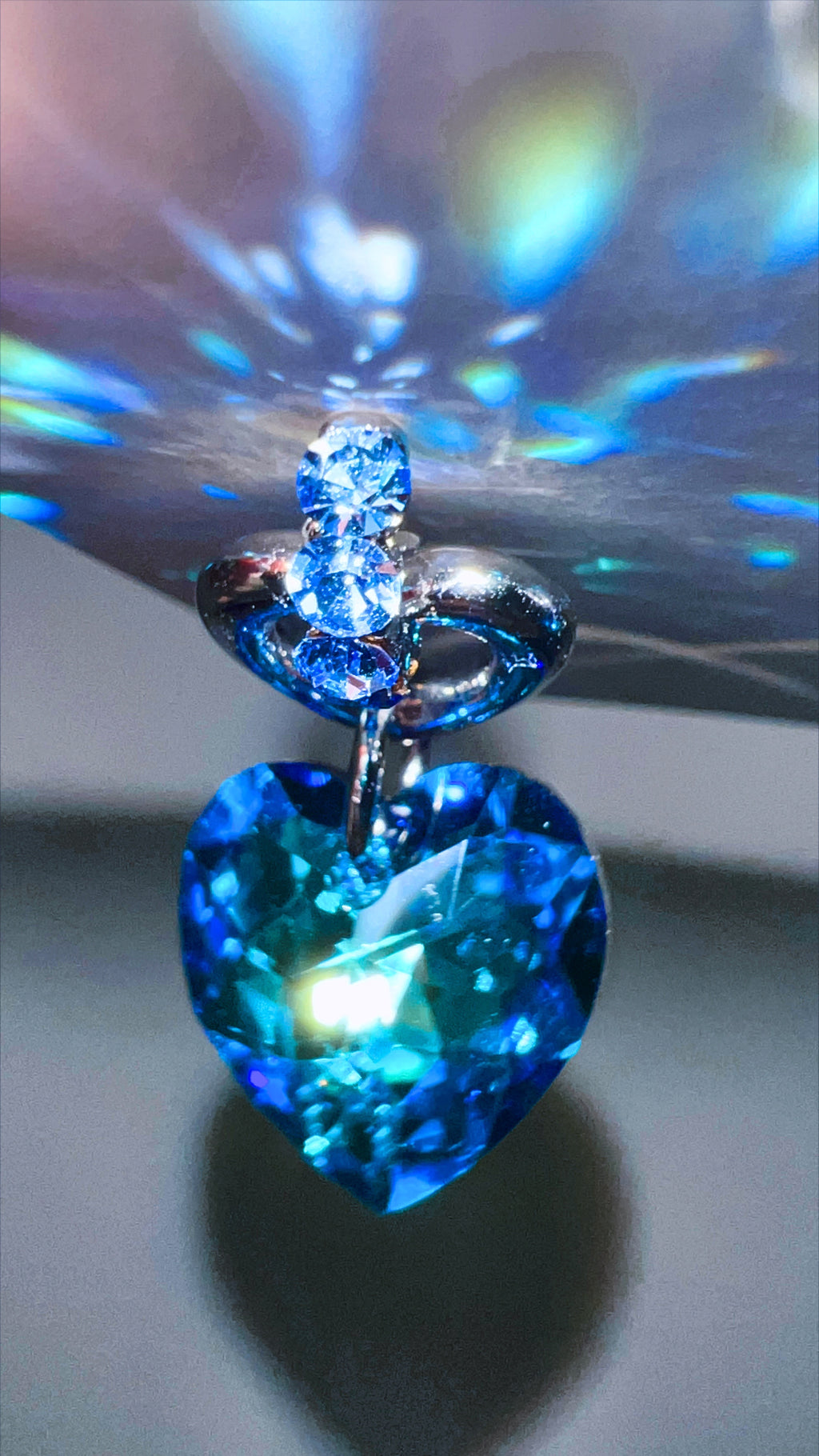 Sapphire Heart Earrings
