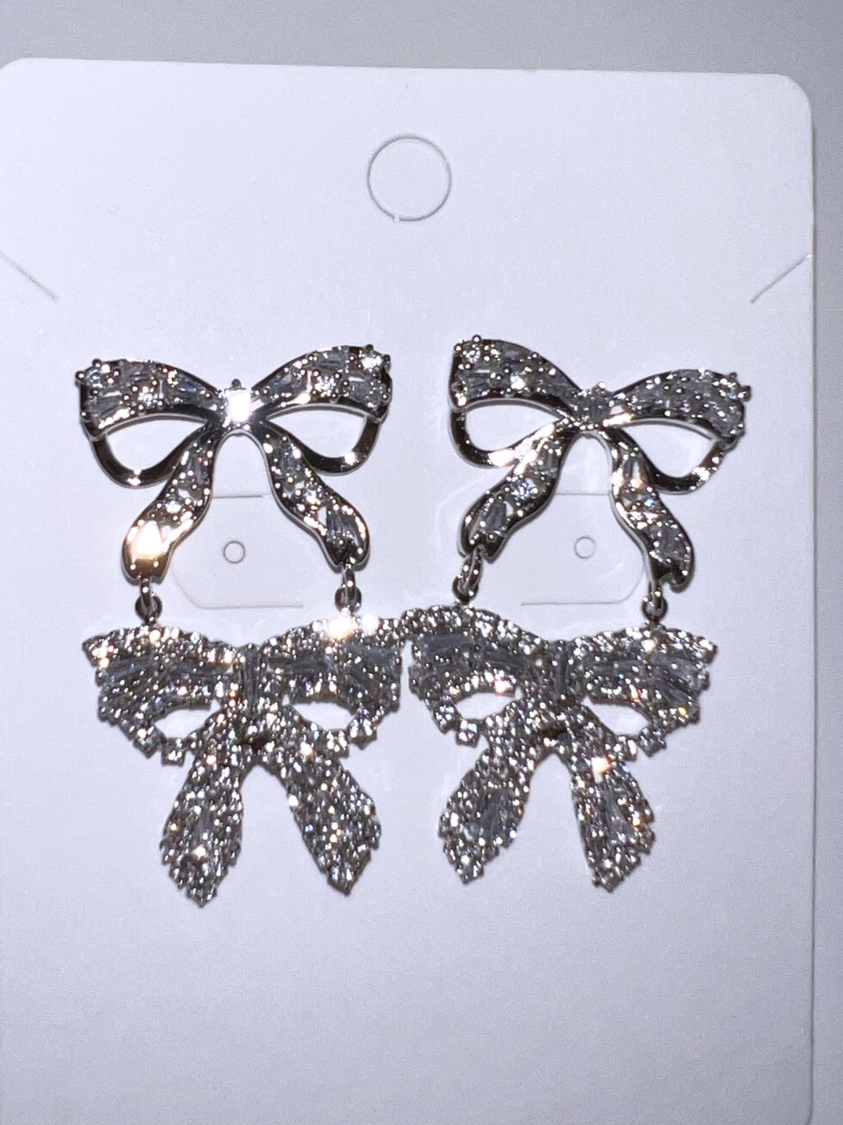 Twin Ribbon Drop Earrings