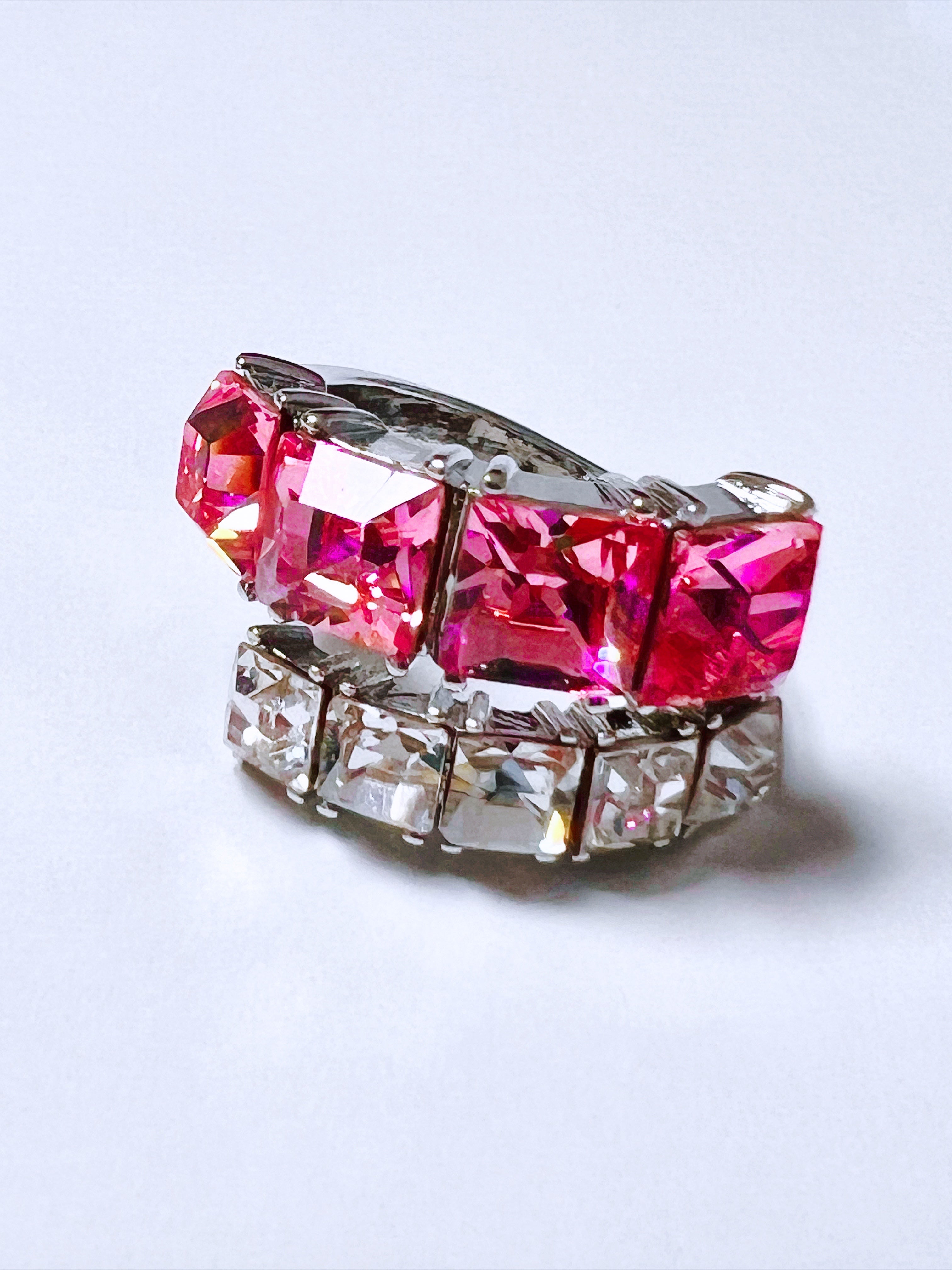 Square Gemstone Ring (Pink)