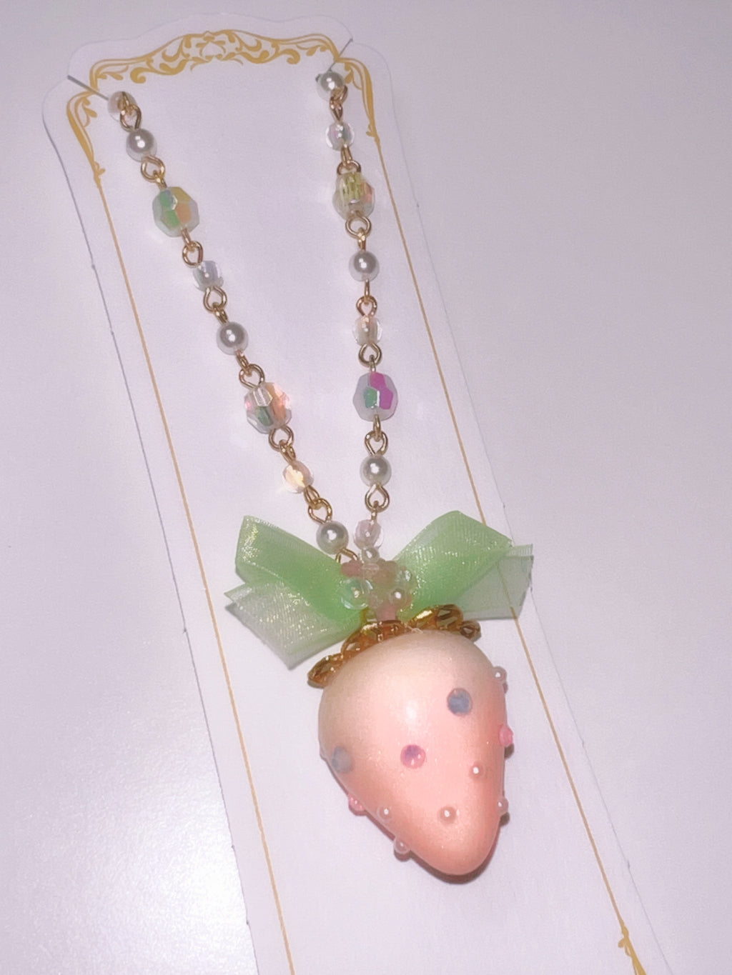 Strawberry Sparkle Gemstone Necklace