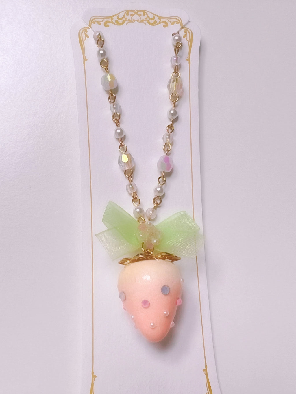 Strawberry Sparkle Gemstone Necklace