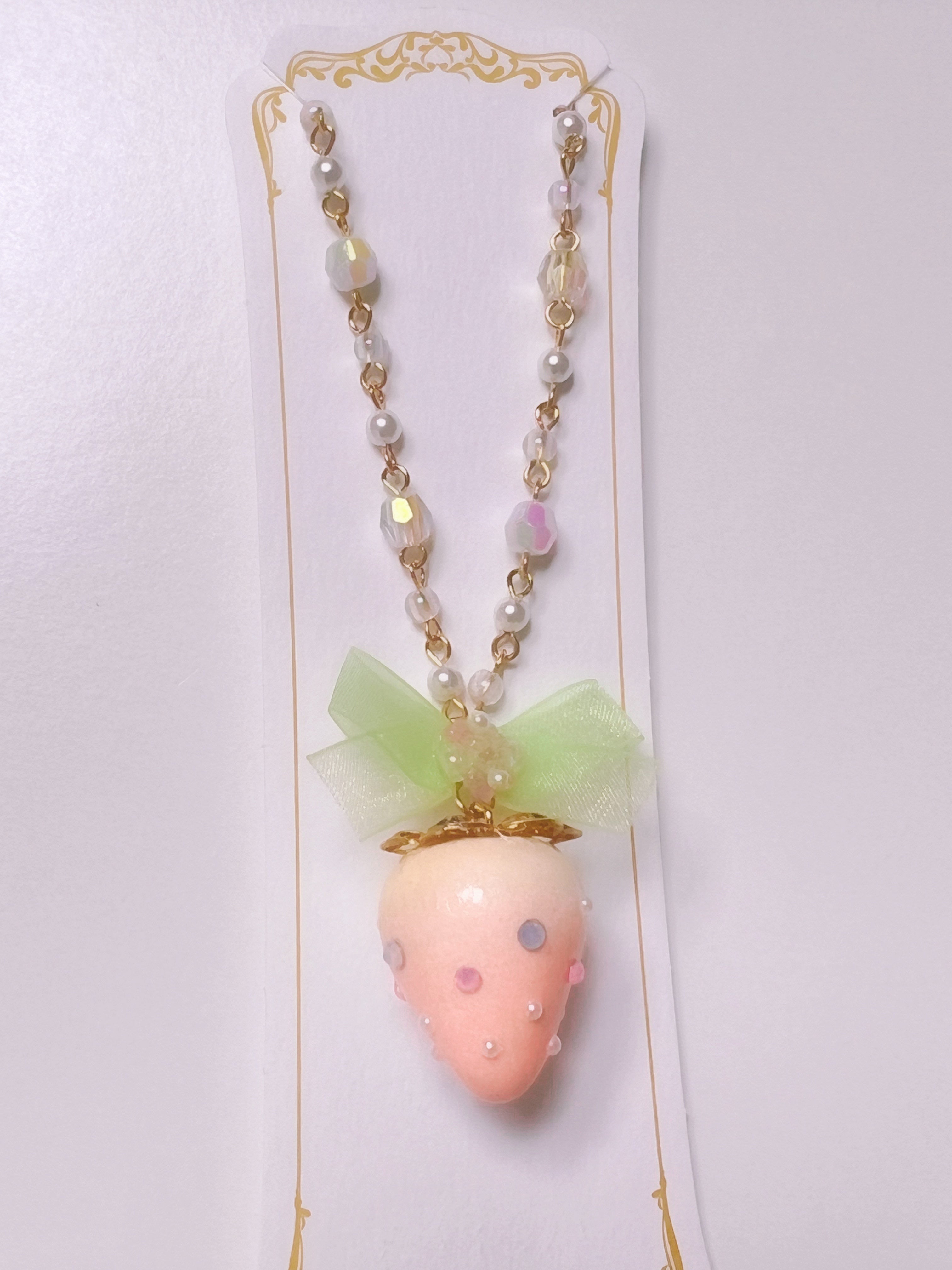 Strawberry Sparkle Gemstone Necklace