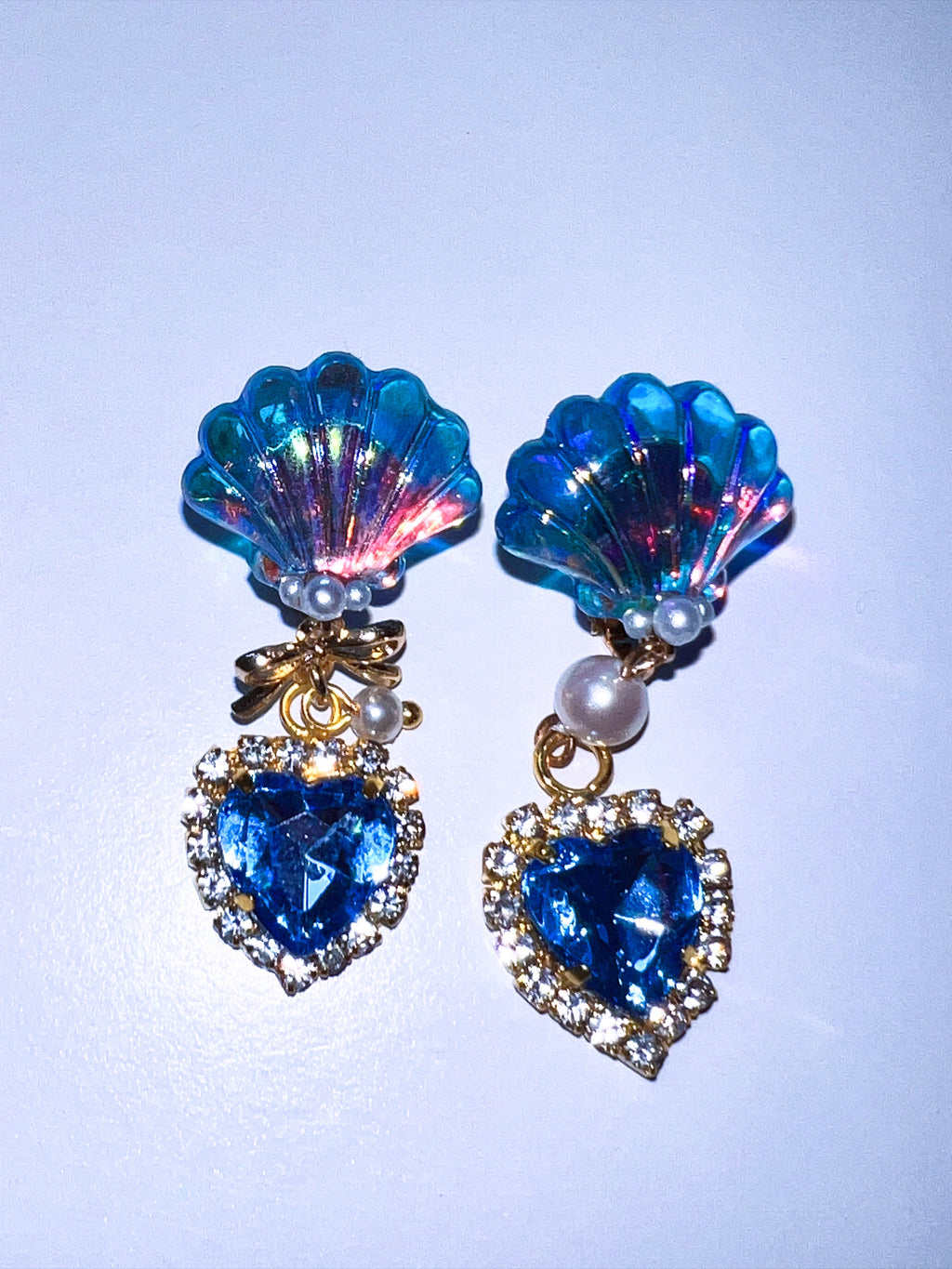 Mermaid Dream Shell Heart Drop Ear Clip
