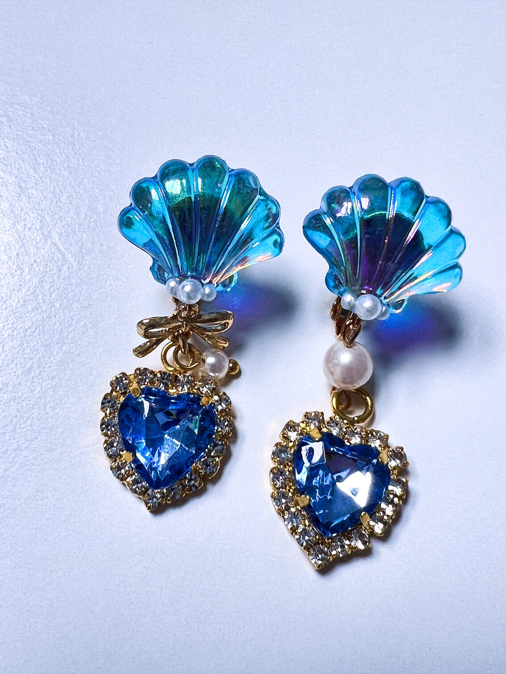 Mermaid Dream Shell Heart Drop Ear Clip