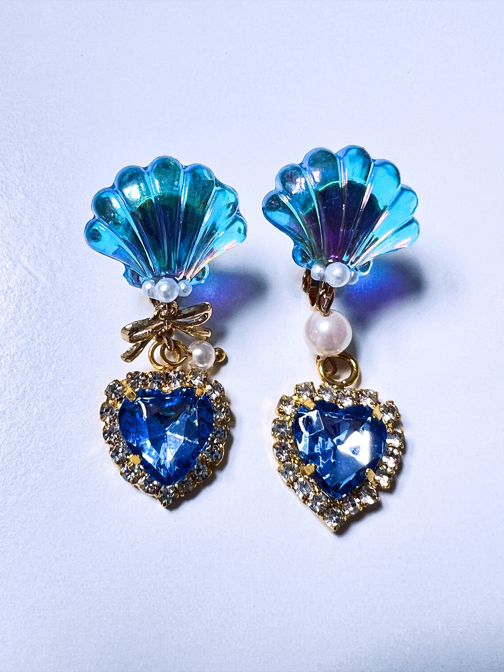 Mermaid Dream Shell Heart Drop Ear Clip