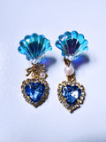 Mermaid Dream Shell Heart Drop Ear Clip