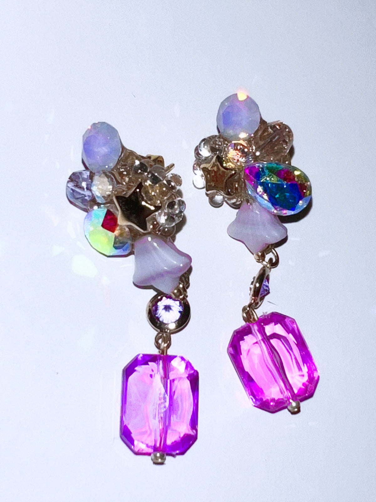 Fairy Tale Lavender Gem Drop Earrings