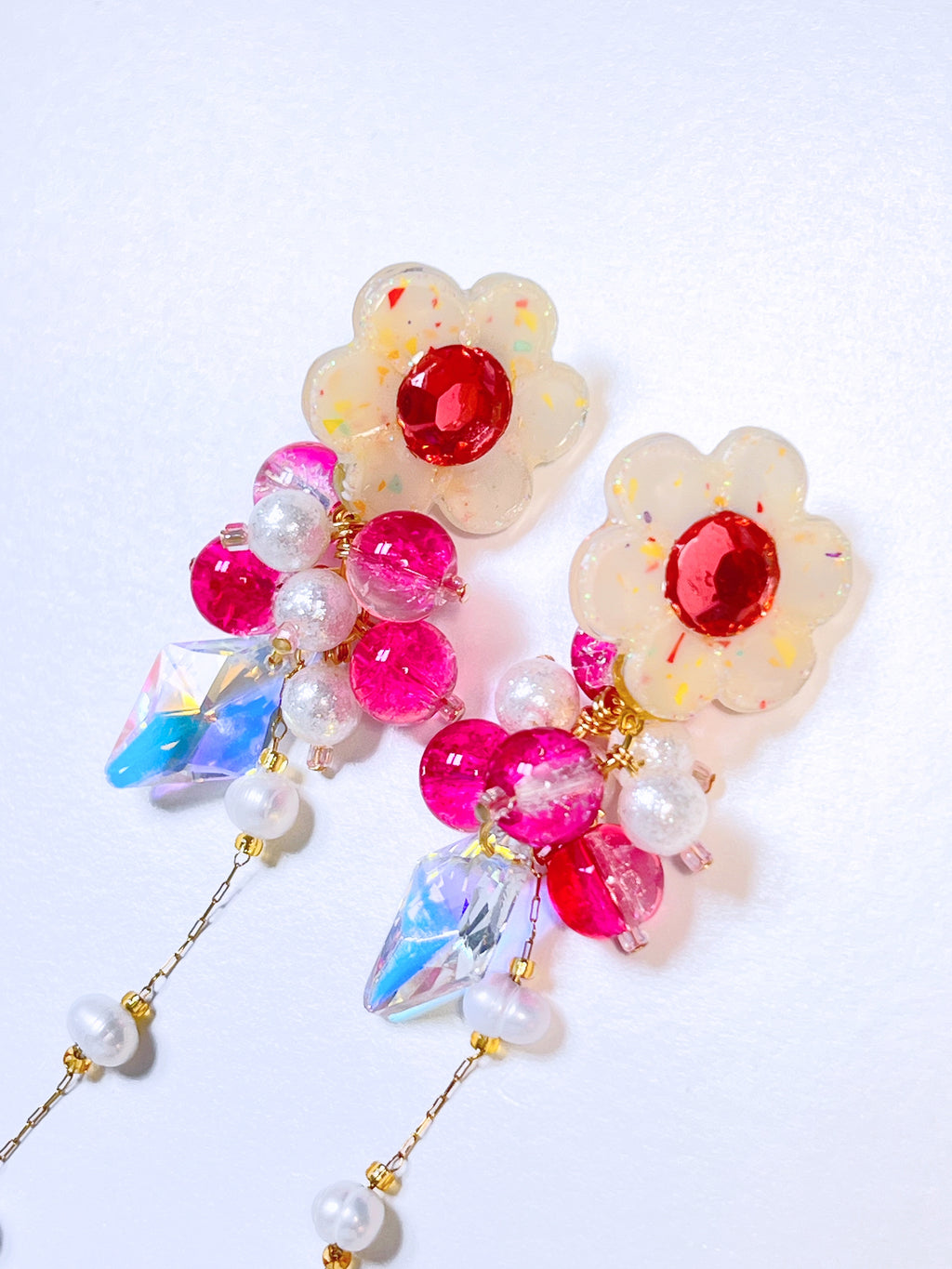 Tokyo City Blooming Flower Gemstone Earrings
