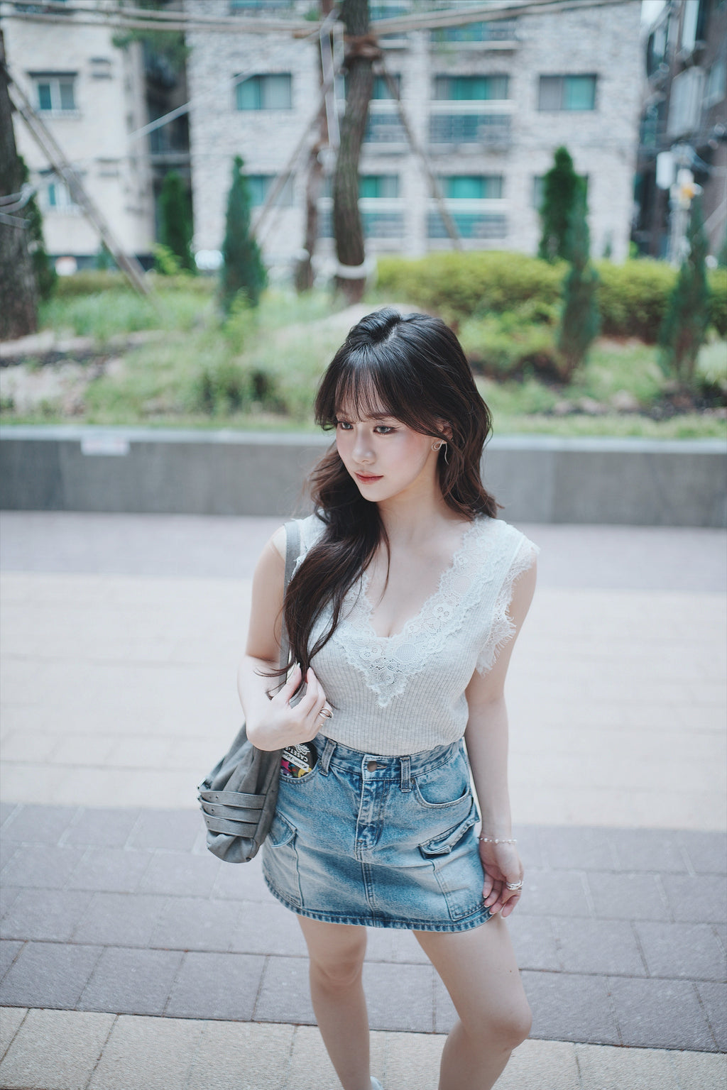 Lace cami (Mint)
