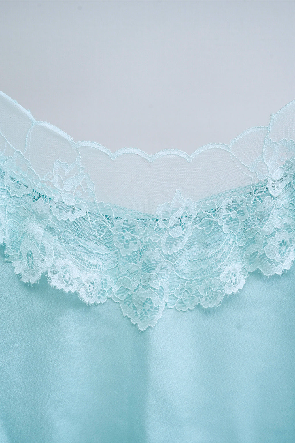 Ribbon slik lace cami(mint)