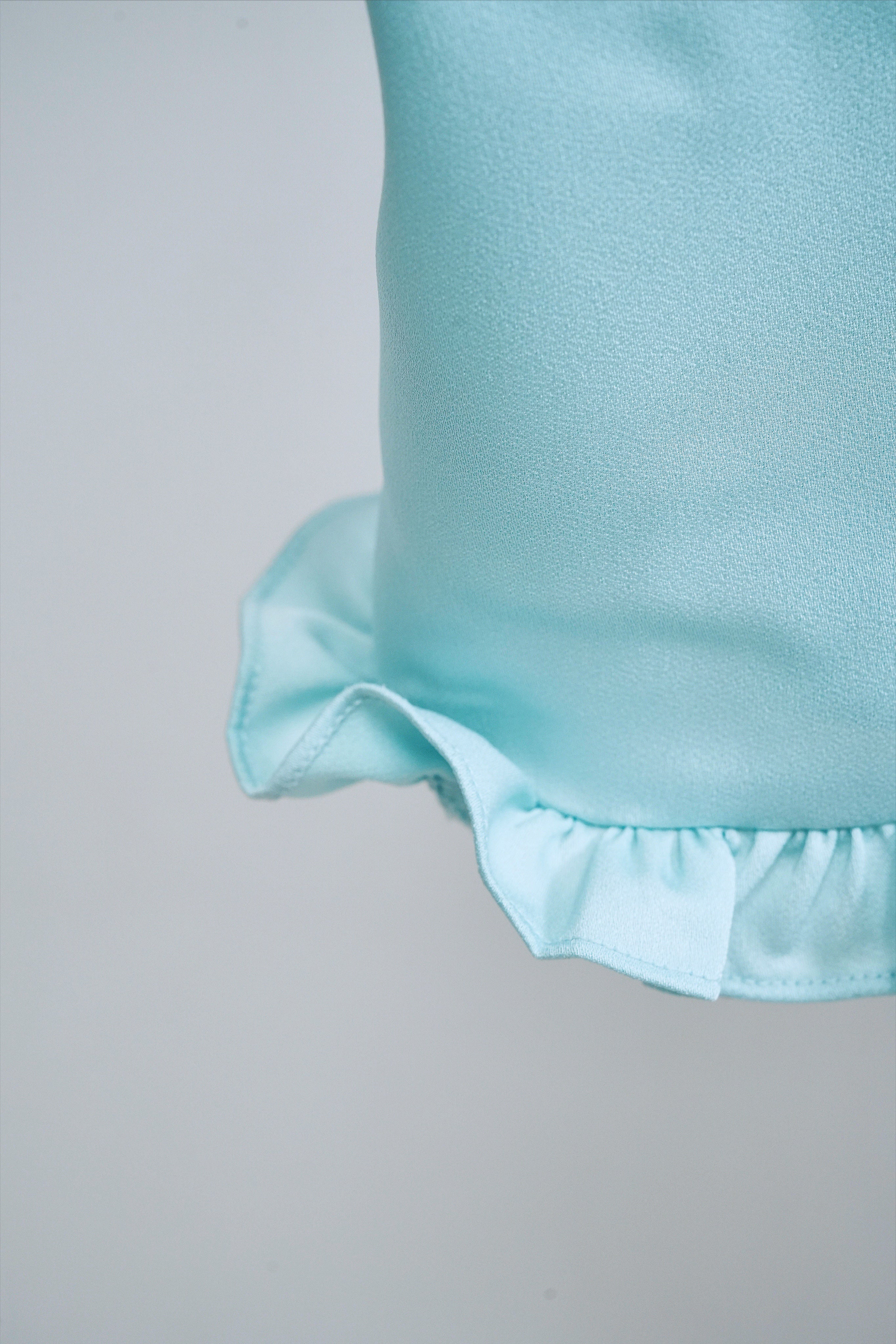 Ribbon slik lace cami(mint)