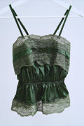 Emeraid Lace-Trimmed Satin Cami