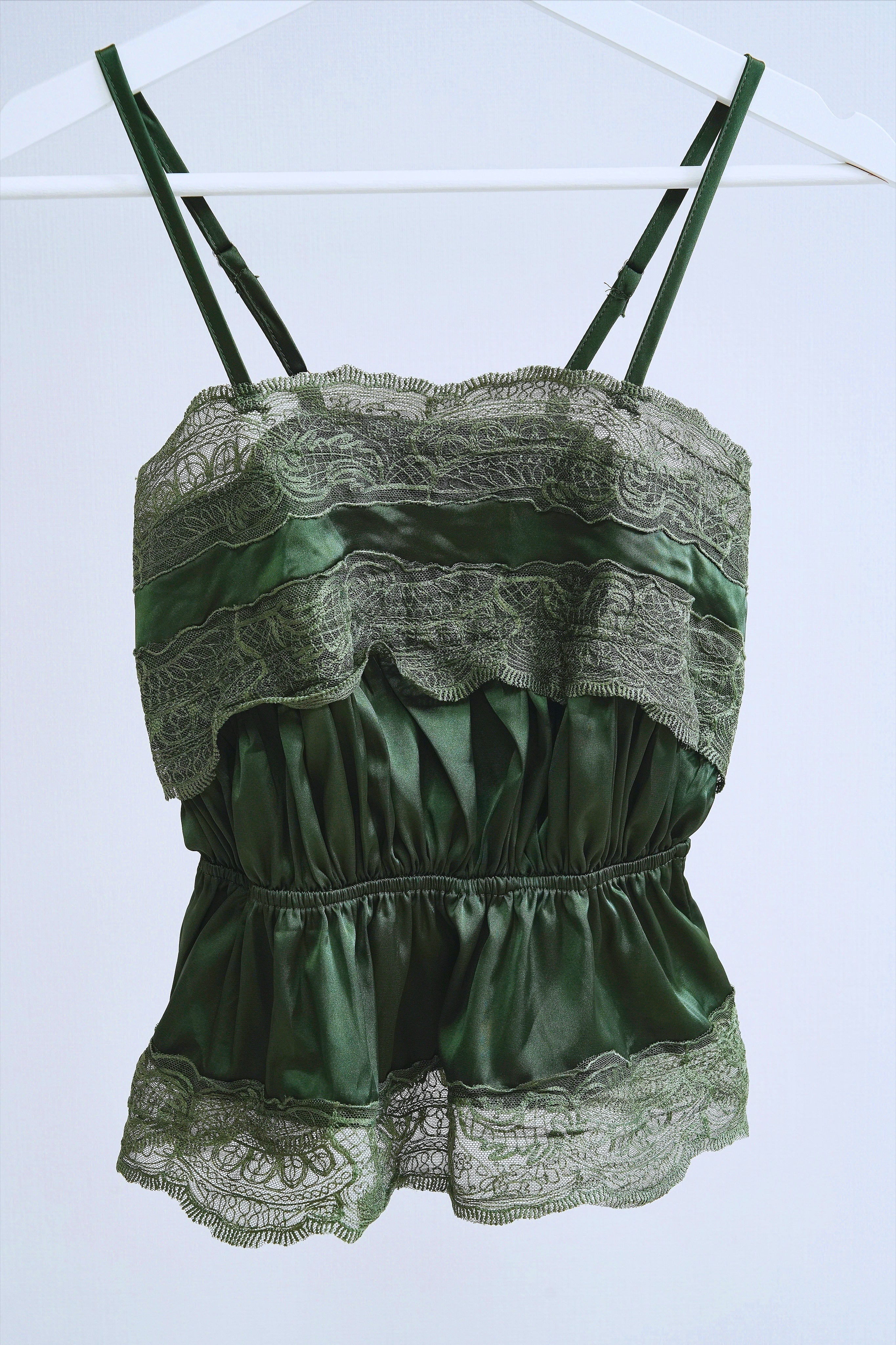 Emeraid Lace-Trimmed Satin Cami