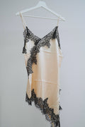 Satin V-neck with lace one piece