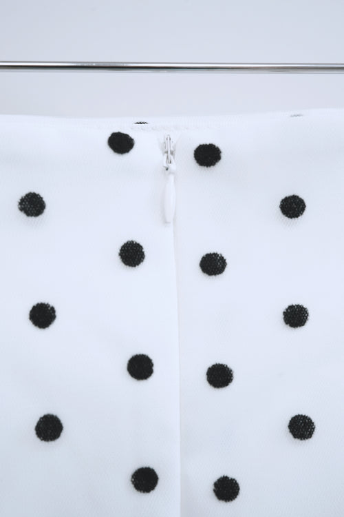 Dots miniskirt (White)