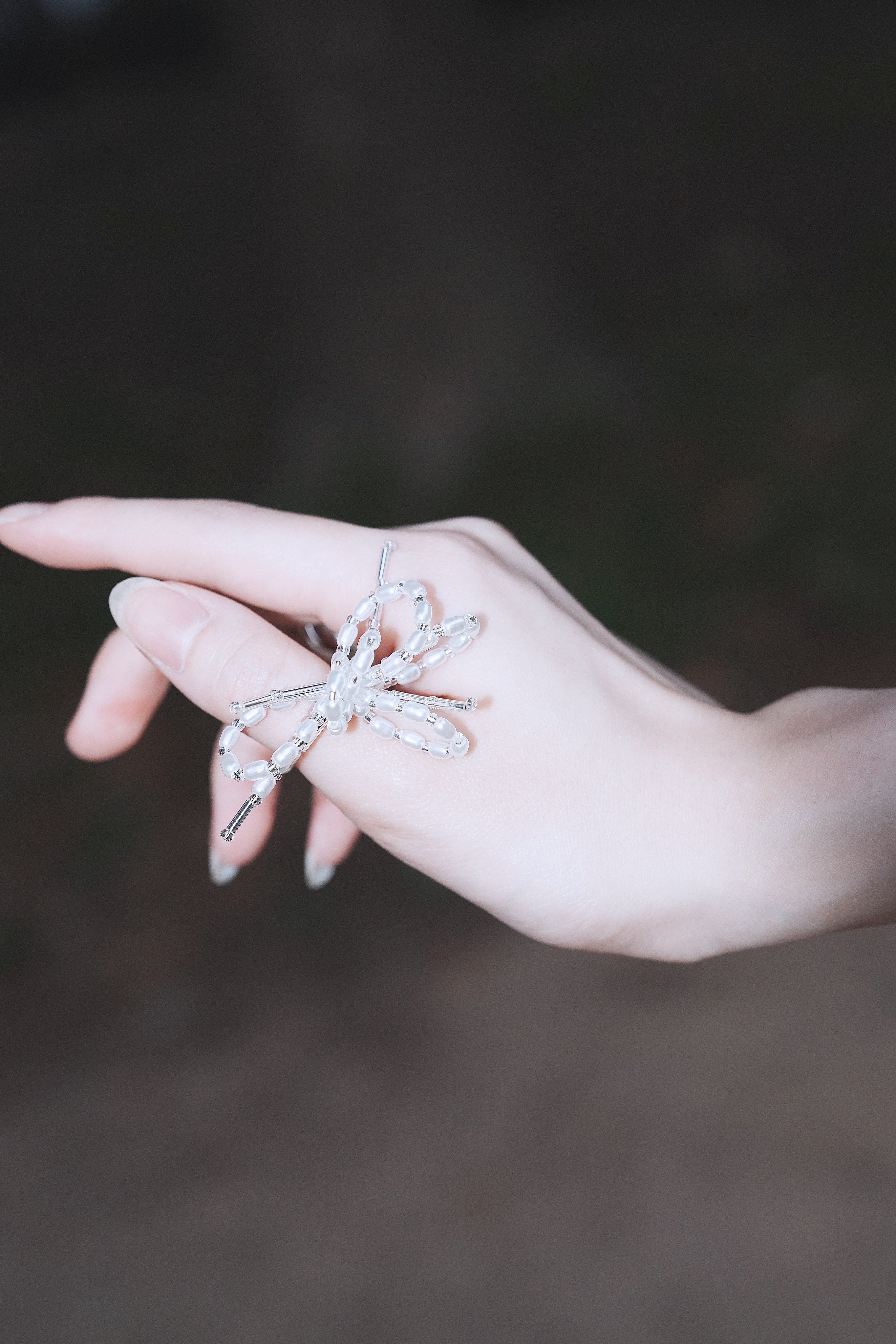 Ribbon Pearl Ring