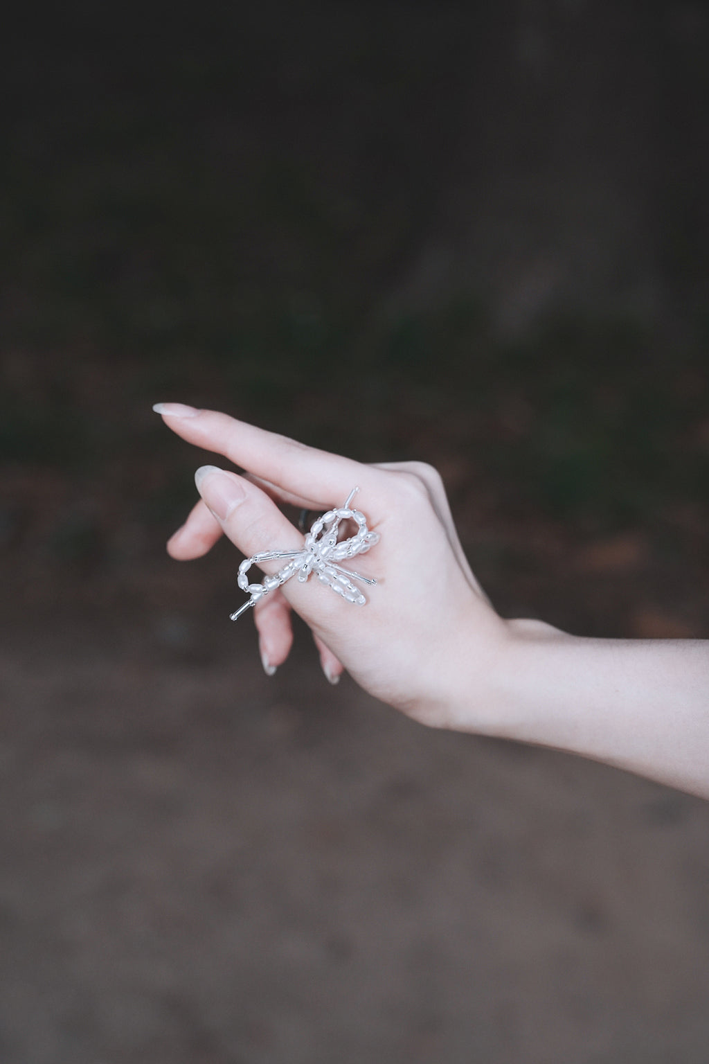 Ribbon Pearl Ring