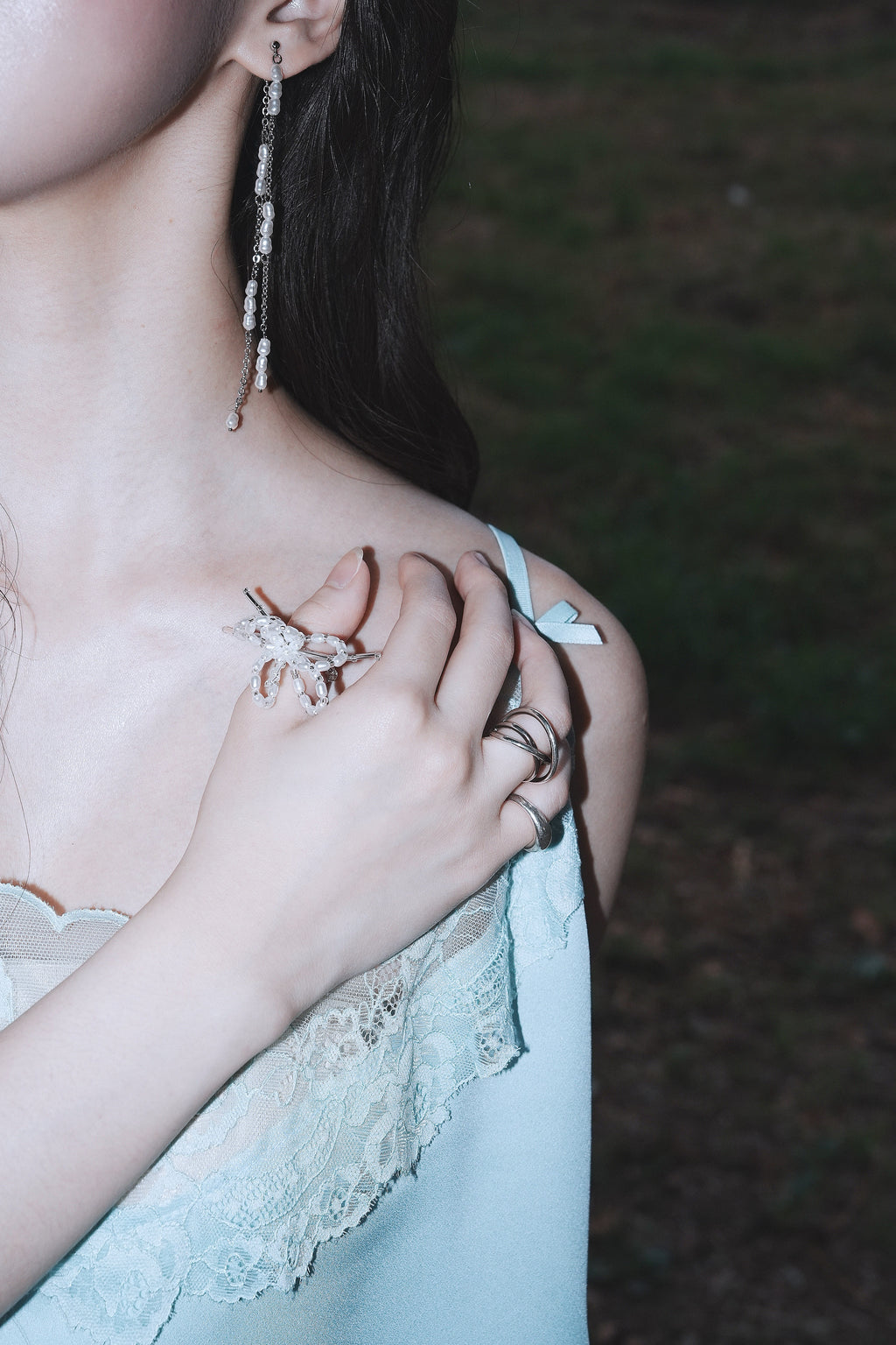 Ribbon Pearl Ring