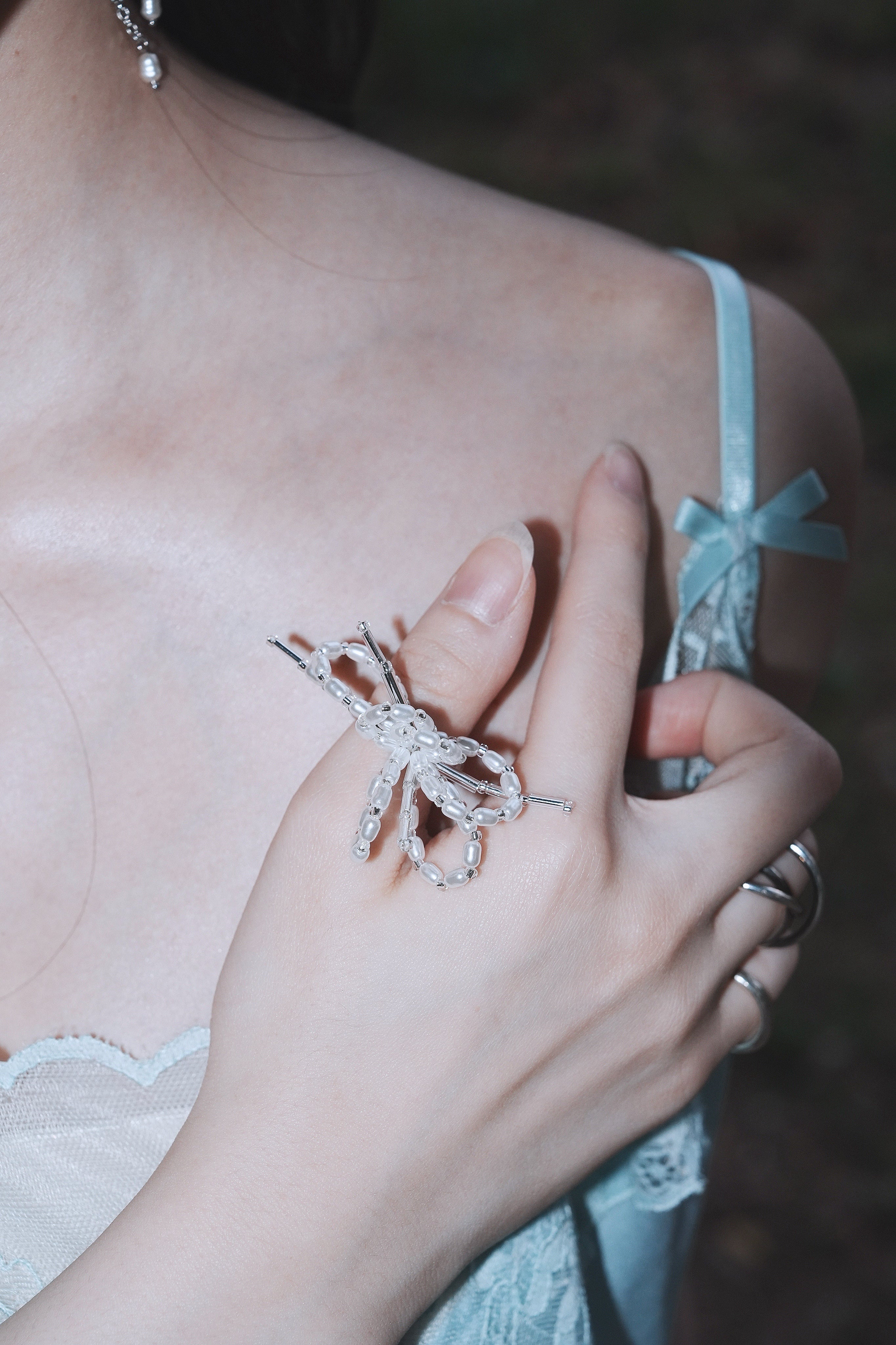 Ribbon Pearl Ring