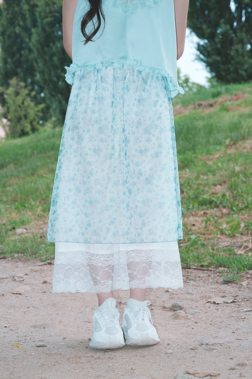 Floral Lace Maxi Skirt