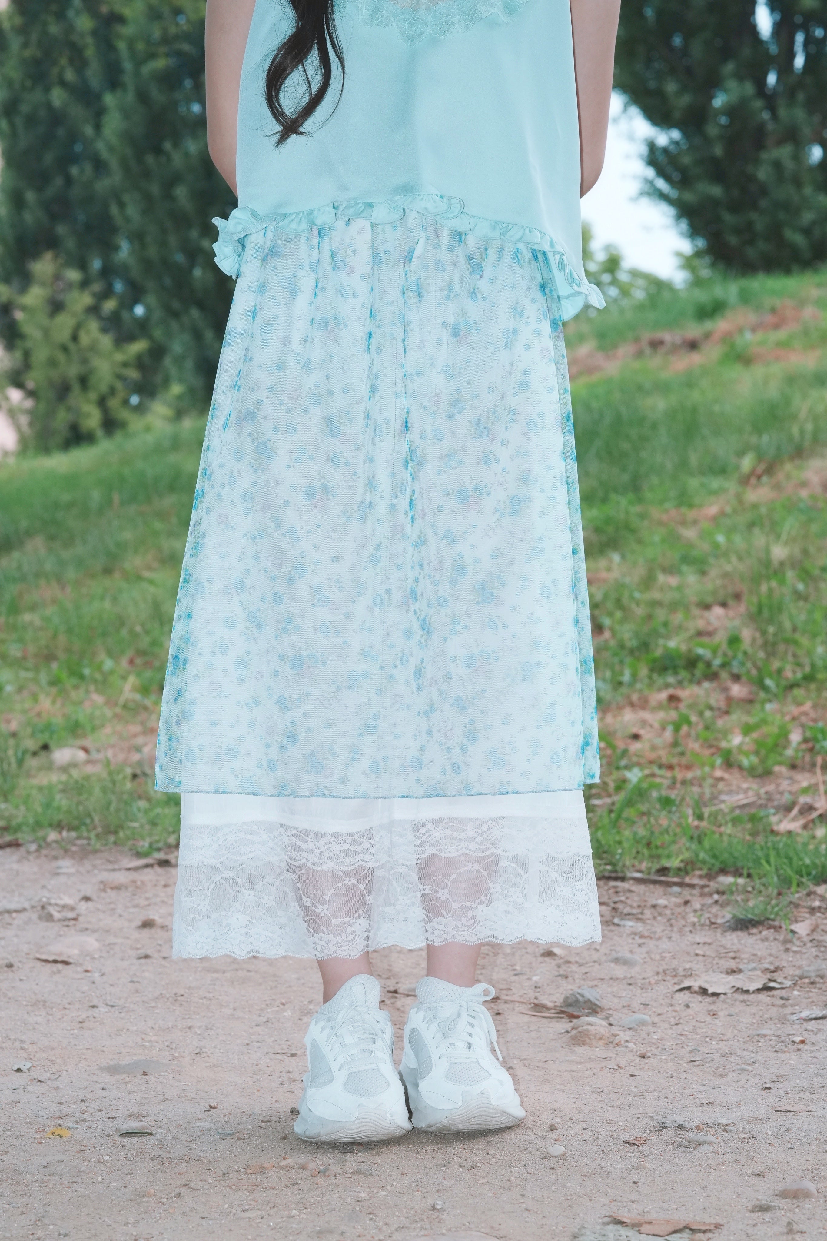 Floral Lace Maxi Skirt