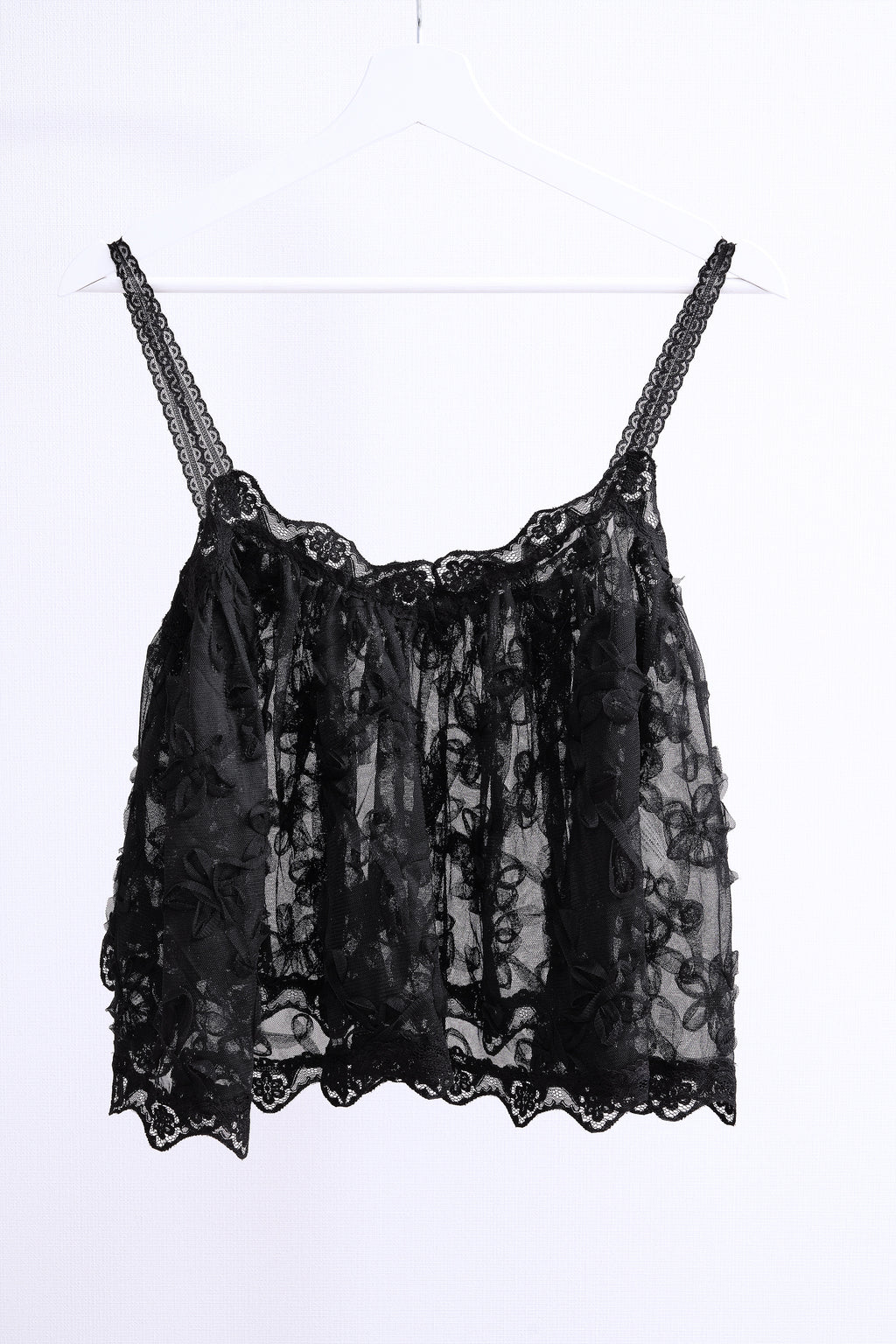 Sheer Floral Cami (black)