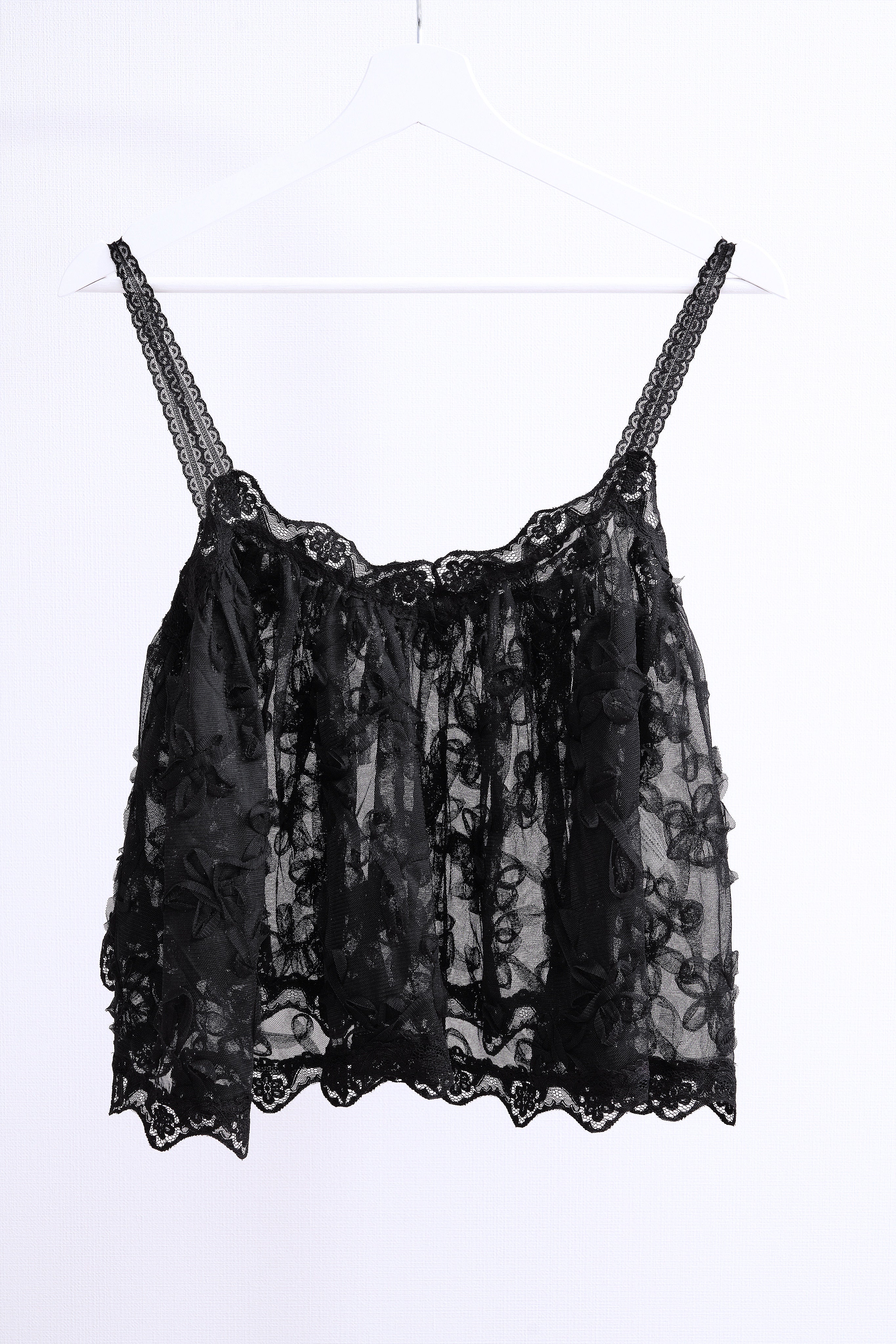 Sheer Floral Cami (black)