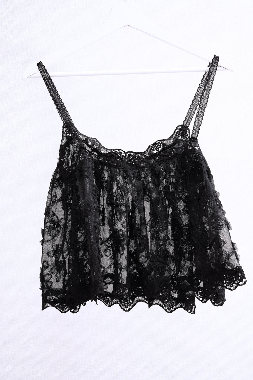 Sheer Floral Cami (black)