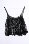Sheer Floral Cami (black)