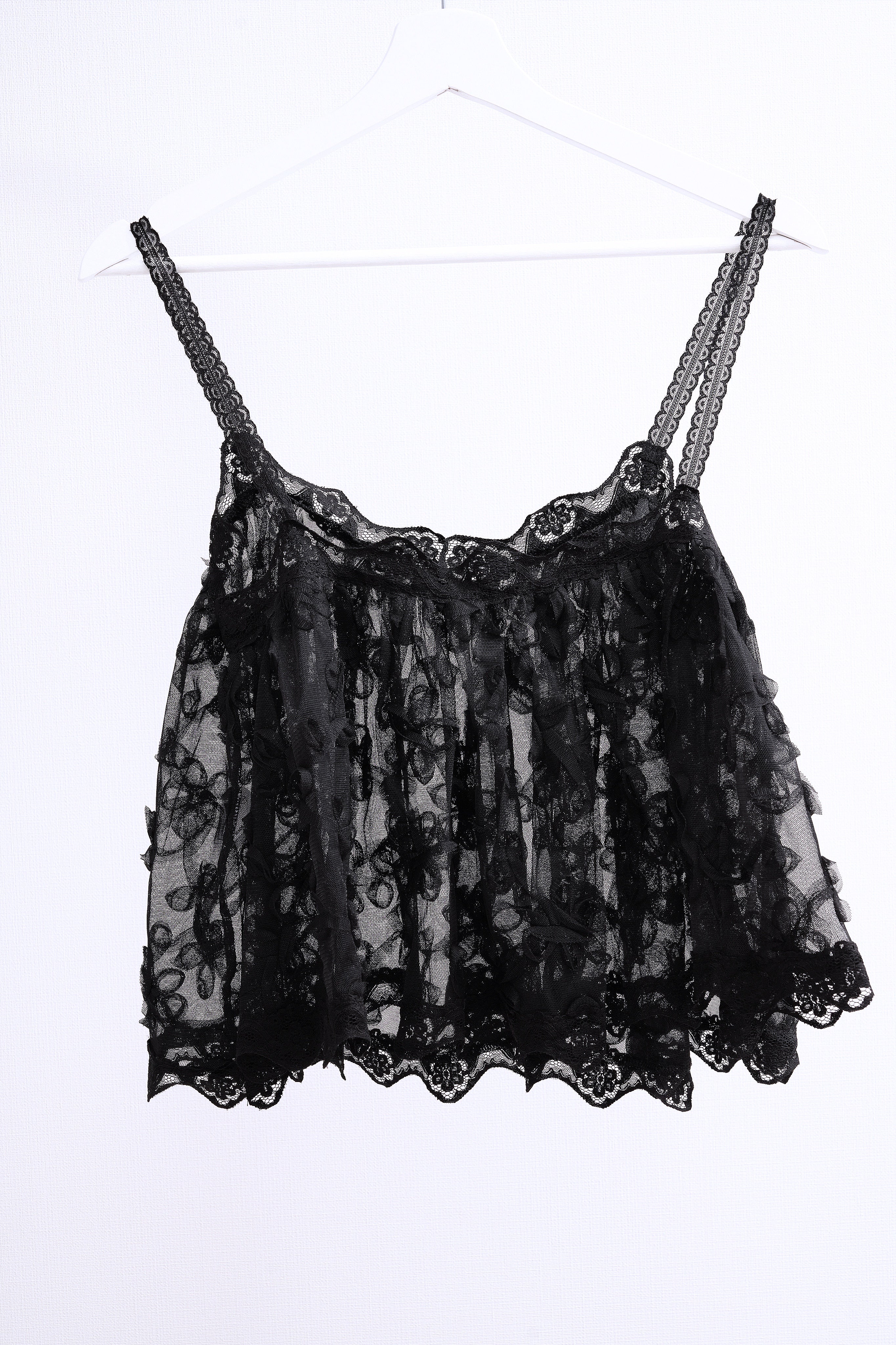 Sheer Floral Cami (black)