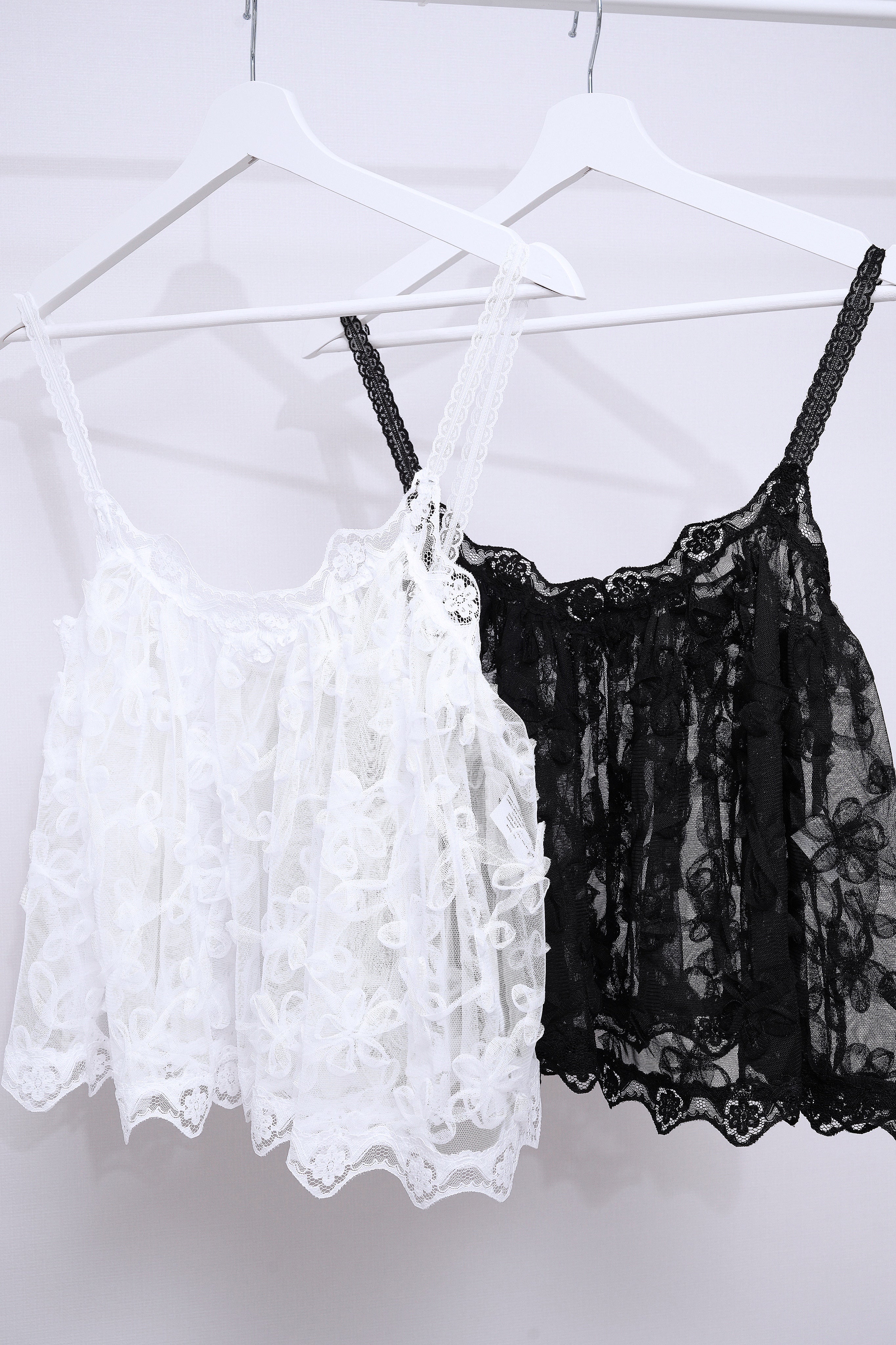 Sheer Floral Cami (black)