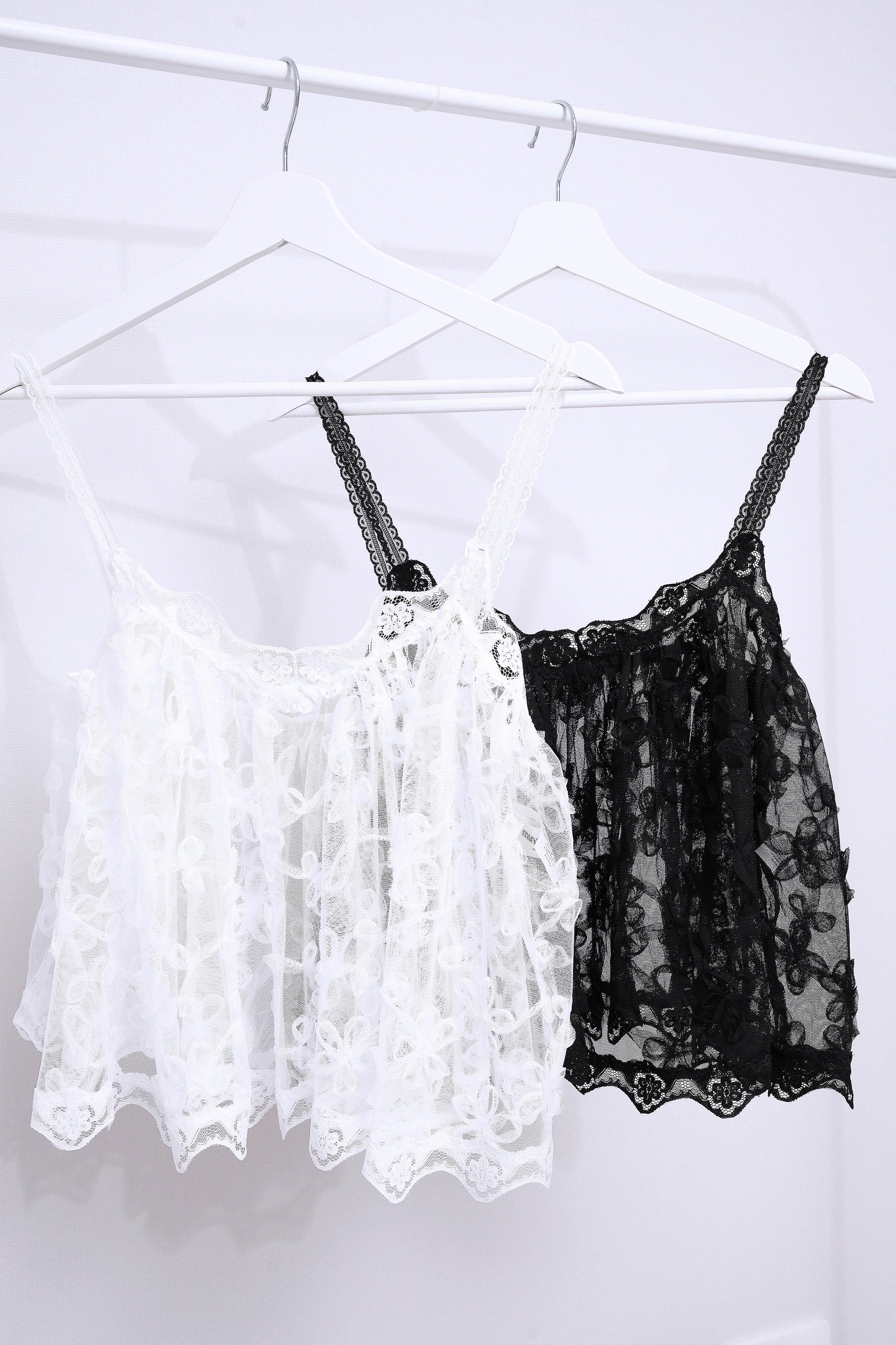 Sheer Floral Cami (black)