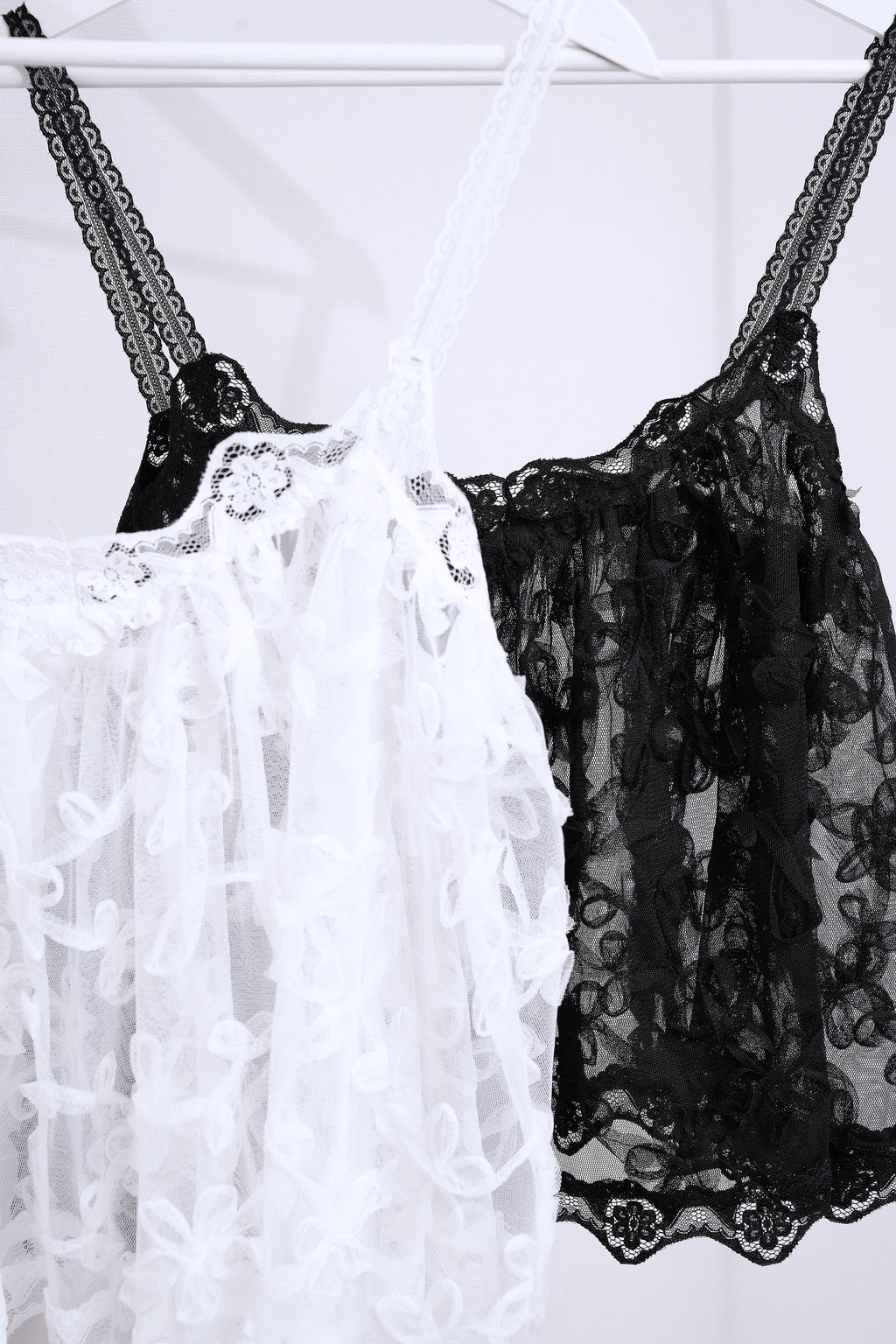 Sheer Floral Cami (black)