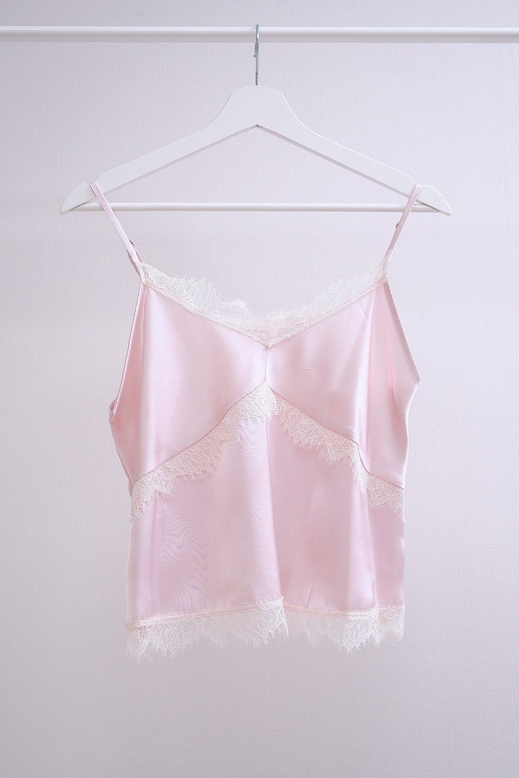 Soft Lace Satin Cami (Pink)
