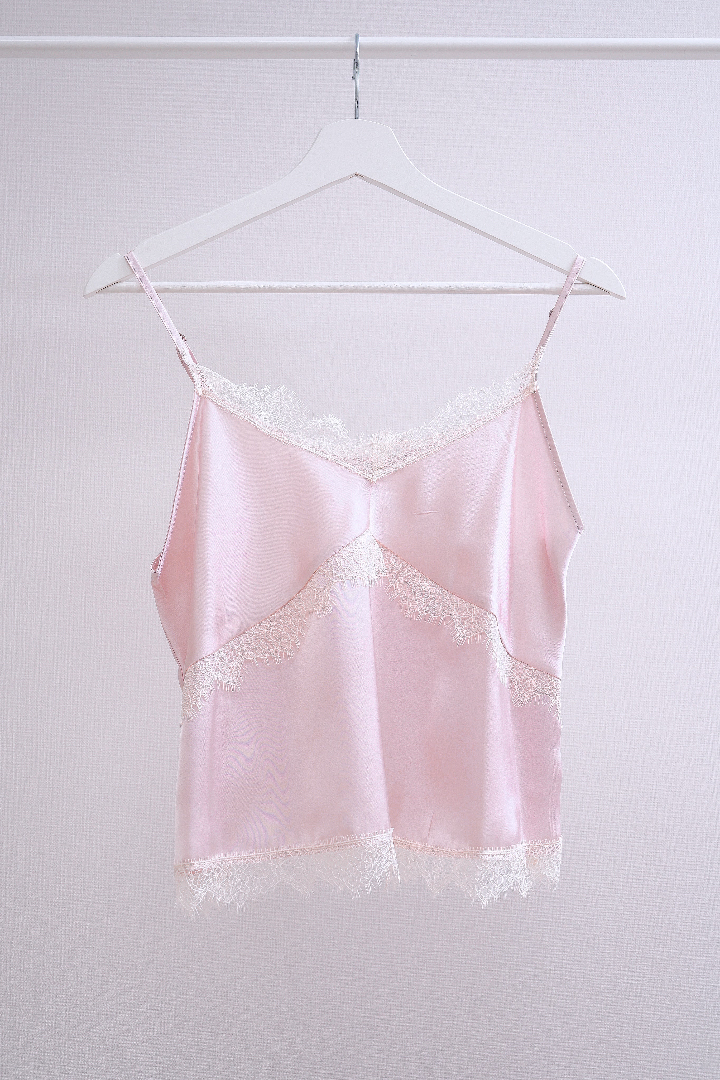 Soft Lace Satin Cami (Pink)