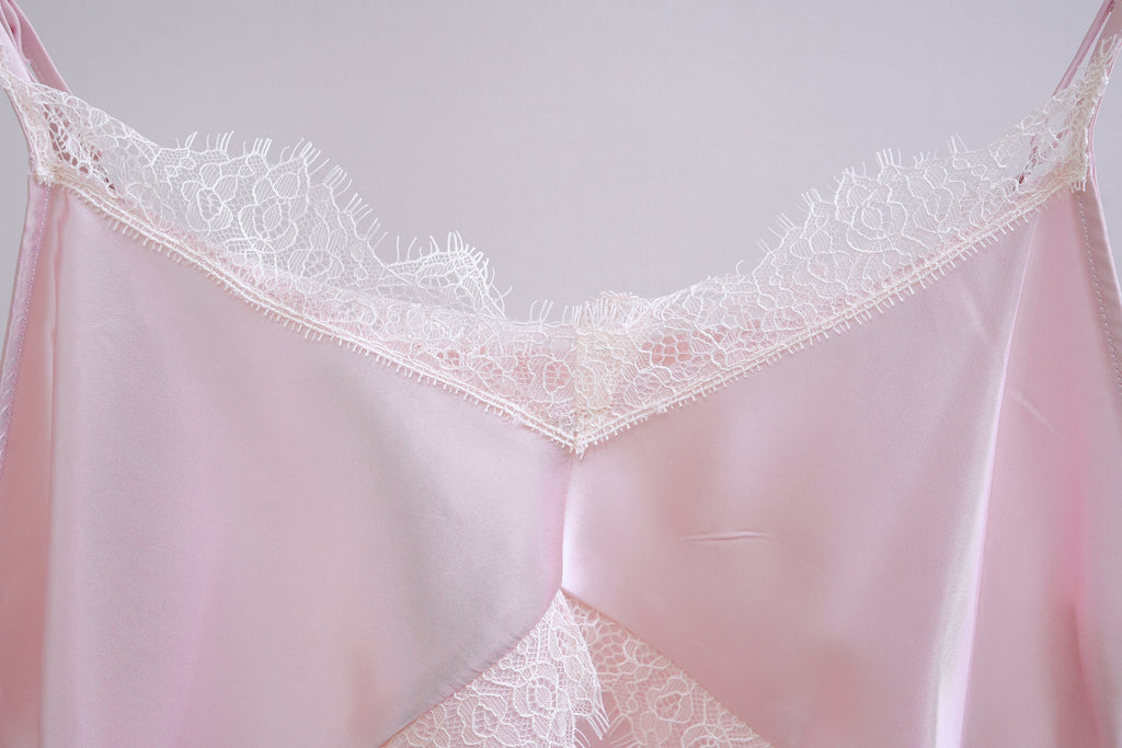Soft Lace Satin Cami (Pink)